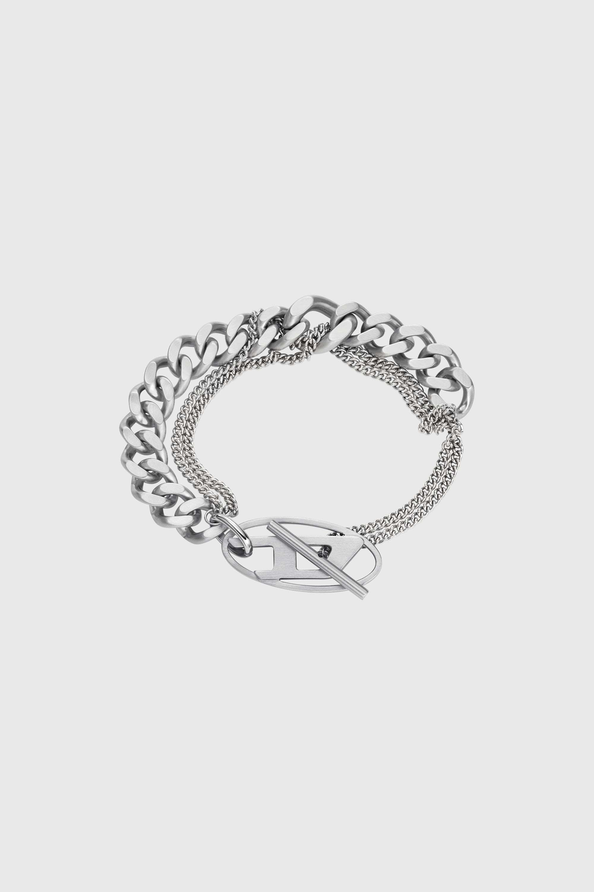Diesel - DX1550040 JEWEL, Bracelet cha&icirc;ne en acier inoxydable Mixte in Gris argent&eacute; - 1
