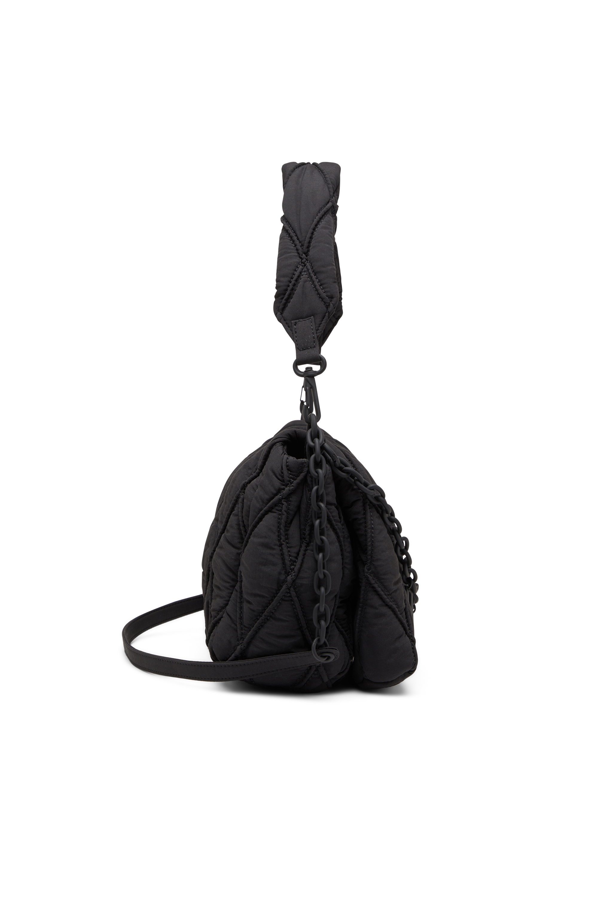 Diesel - CHARM-D SHOULDER M, Charm-D-M-Sac à bandoulière en nylon matelassé Femme in Noir - 3