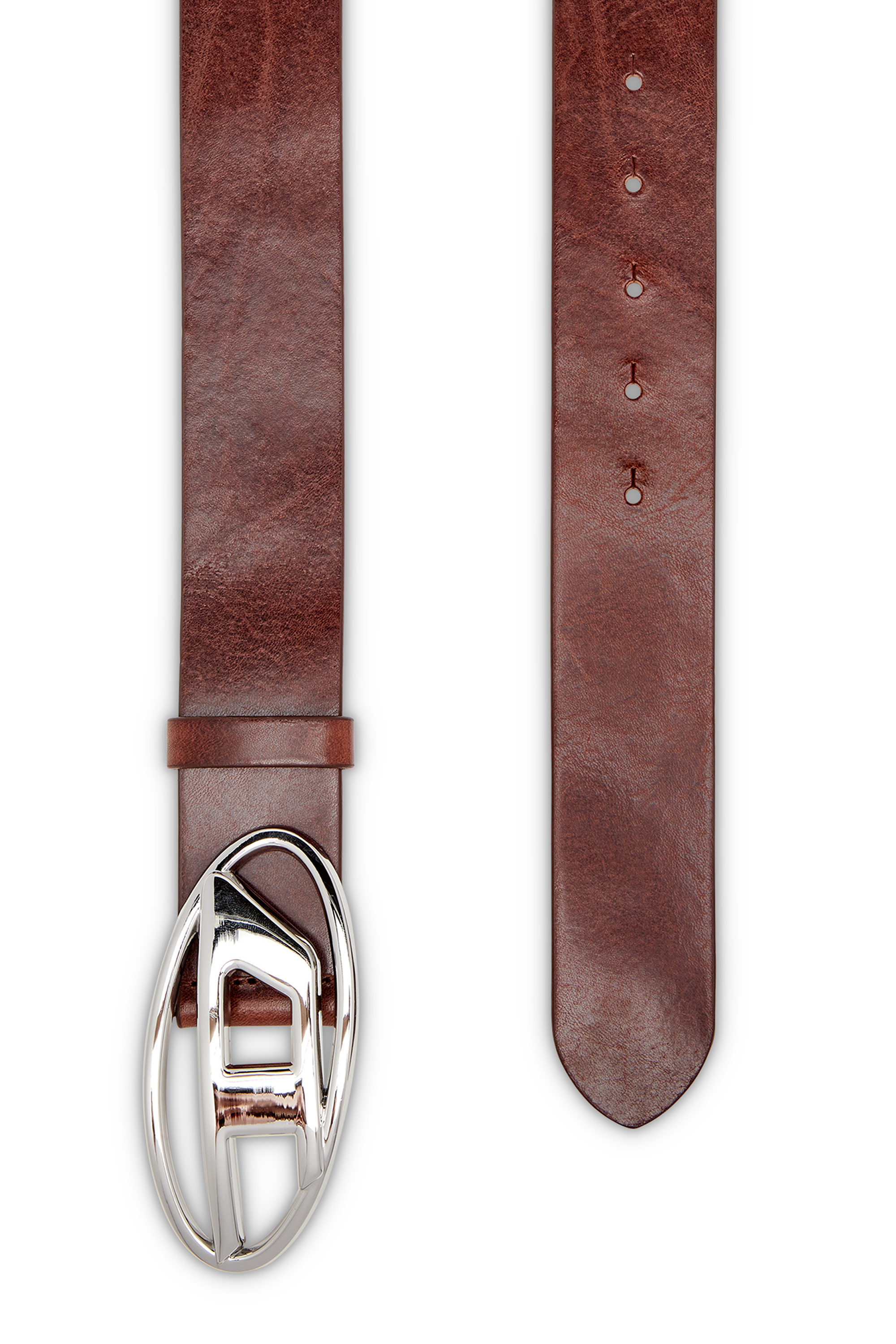 Diesel - B-1DR W, Ceinture 3.9 cm avec boucle à logo D Femme in Marron - 2