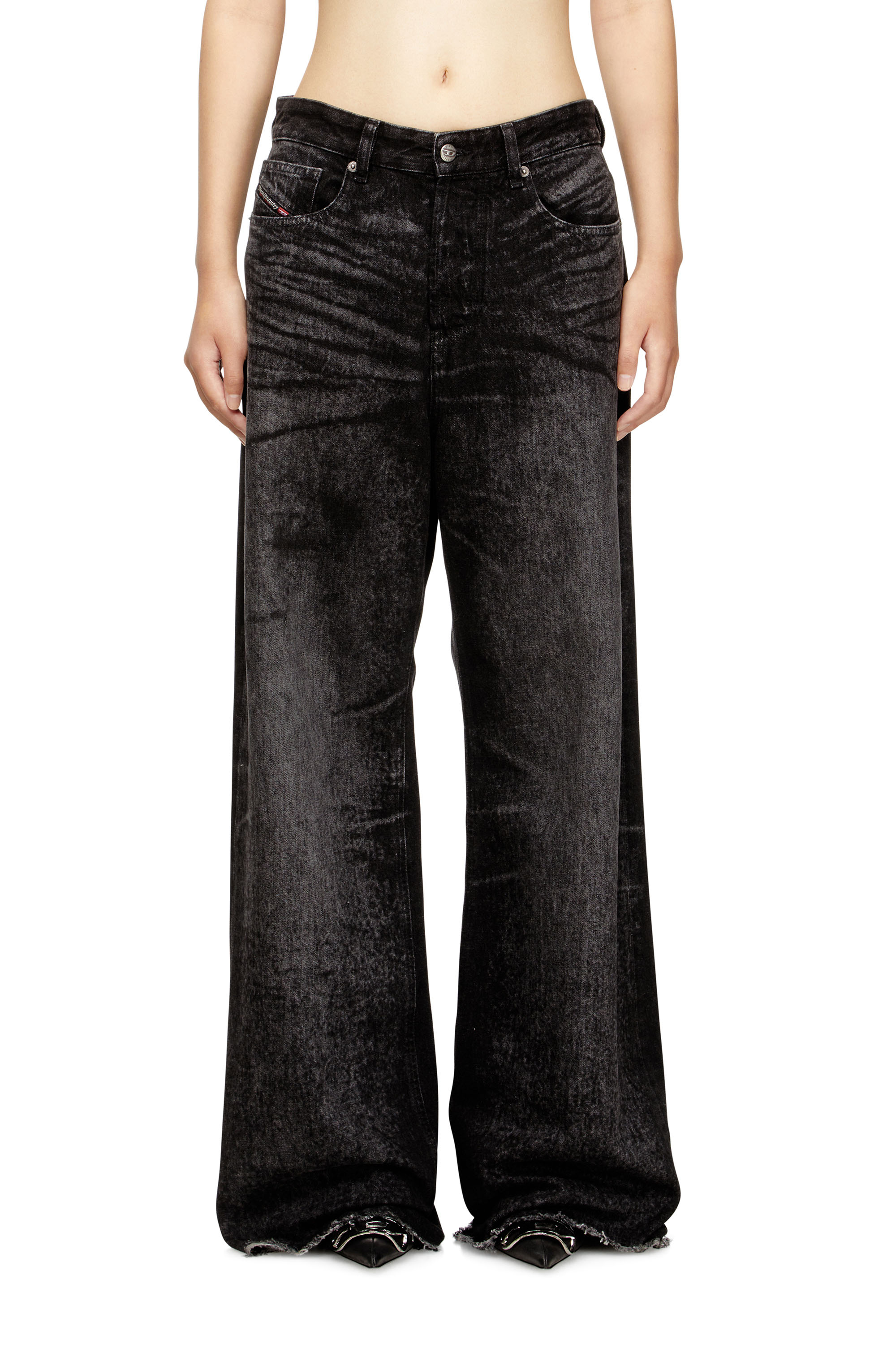 Diesel - Relaxed Jeans 1996 D-Sire 007DB Femme, Noir/Gris foncé - Image 1