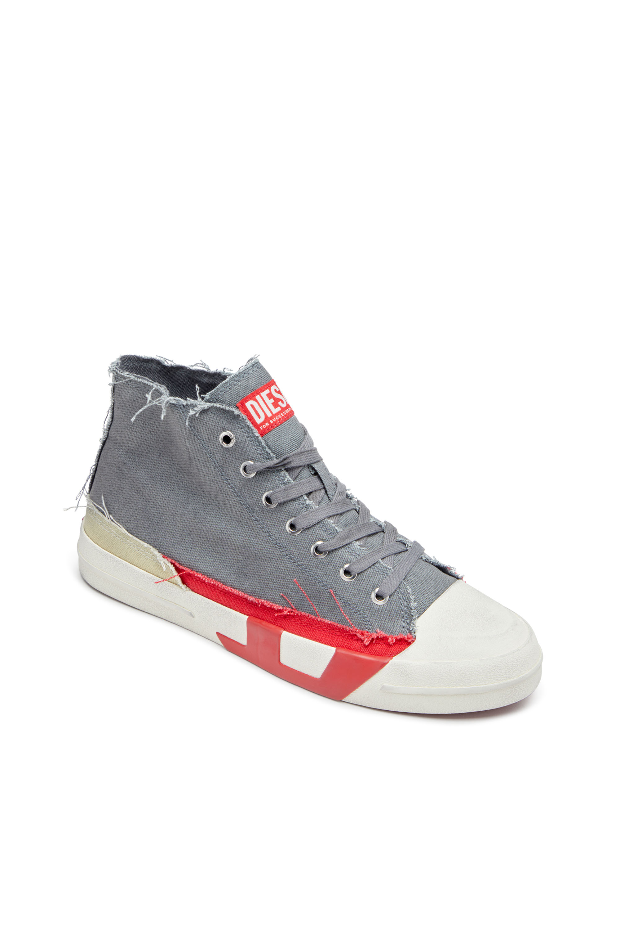 Diesel - S-D-VERSE MID, S-D-Verse-Sneakers montantes en toile à effet sali Homme in Polychrome - 7