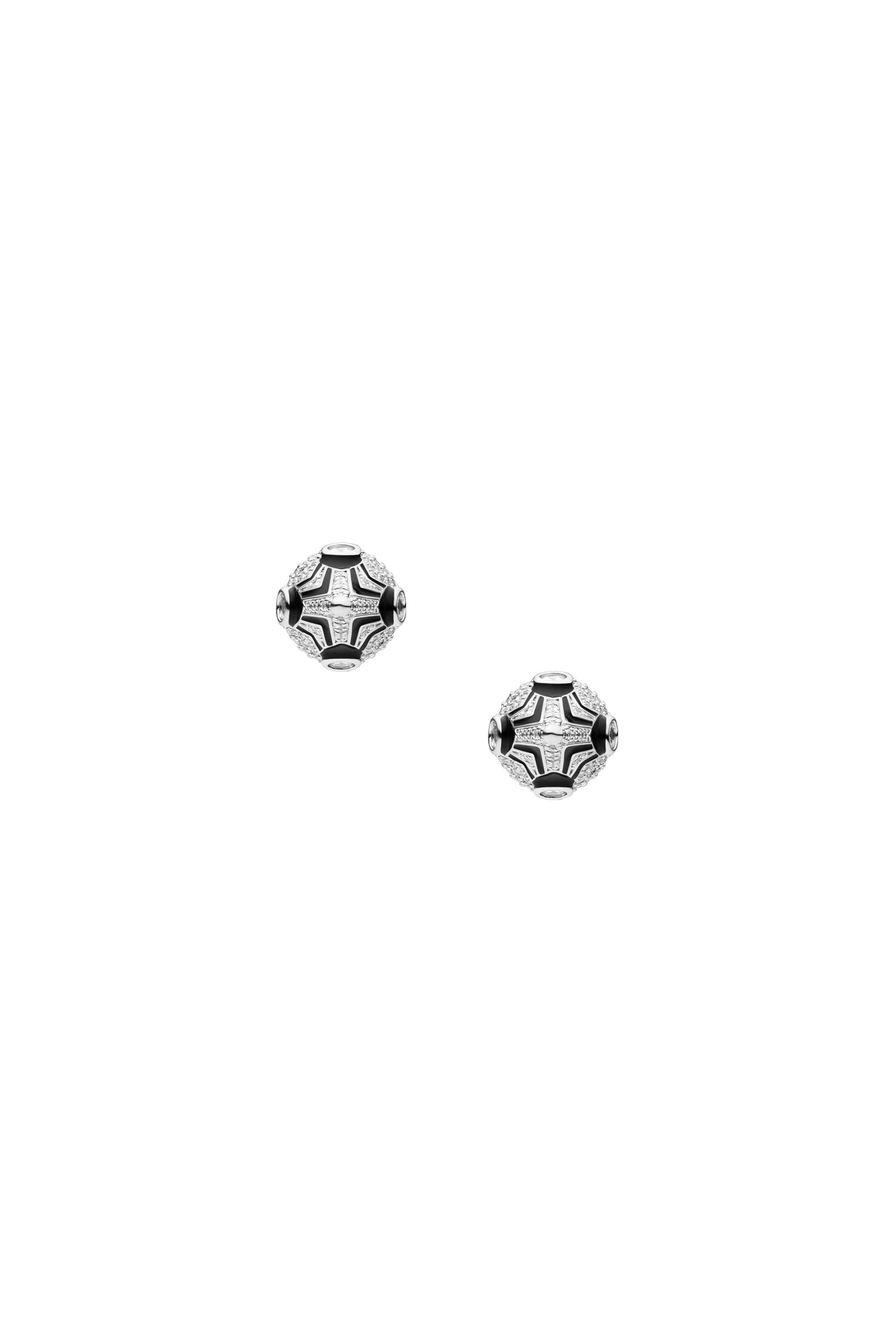 Diesel - DX1657931 JEWELLERY, Boucles d'oreilles à clous en laiton bicolore Mixte in Gris argenté - 2