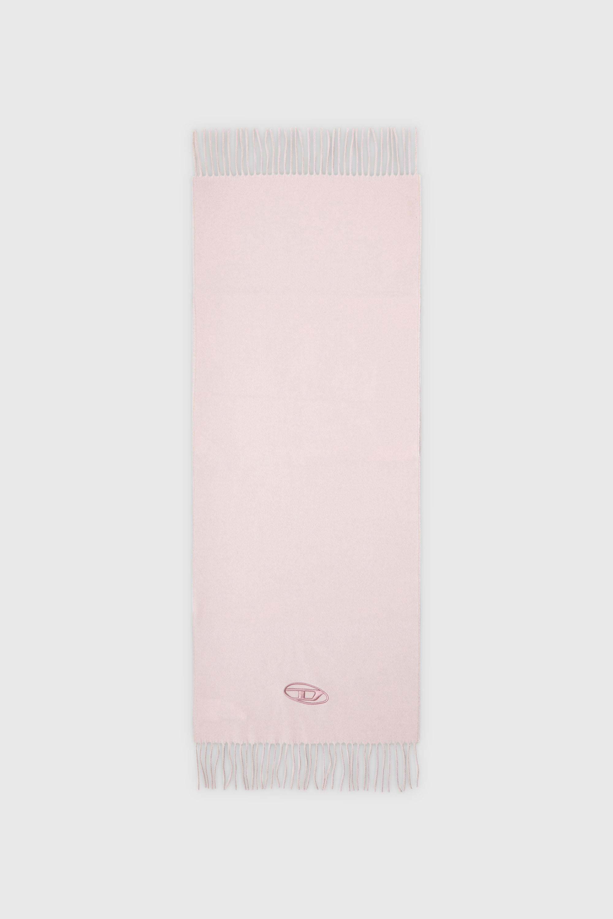 Diesel - S-IMON-D-LONG, &Eacute;charpe en m&eacute;lange de laine &agrave; bords frang&eacute;s Mixte in Rose - 2