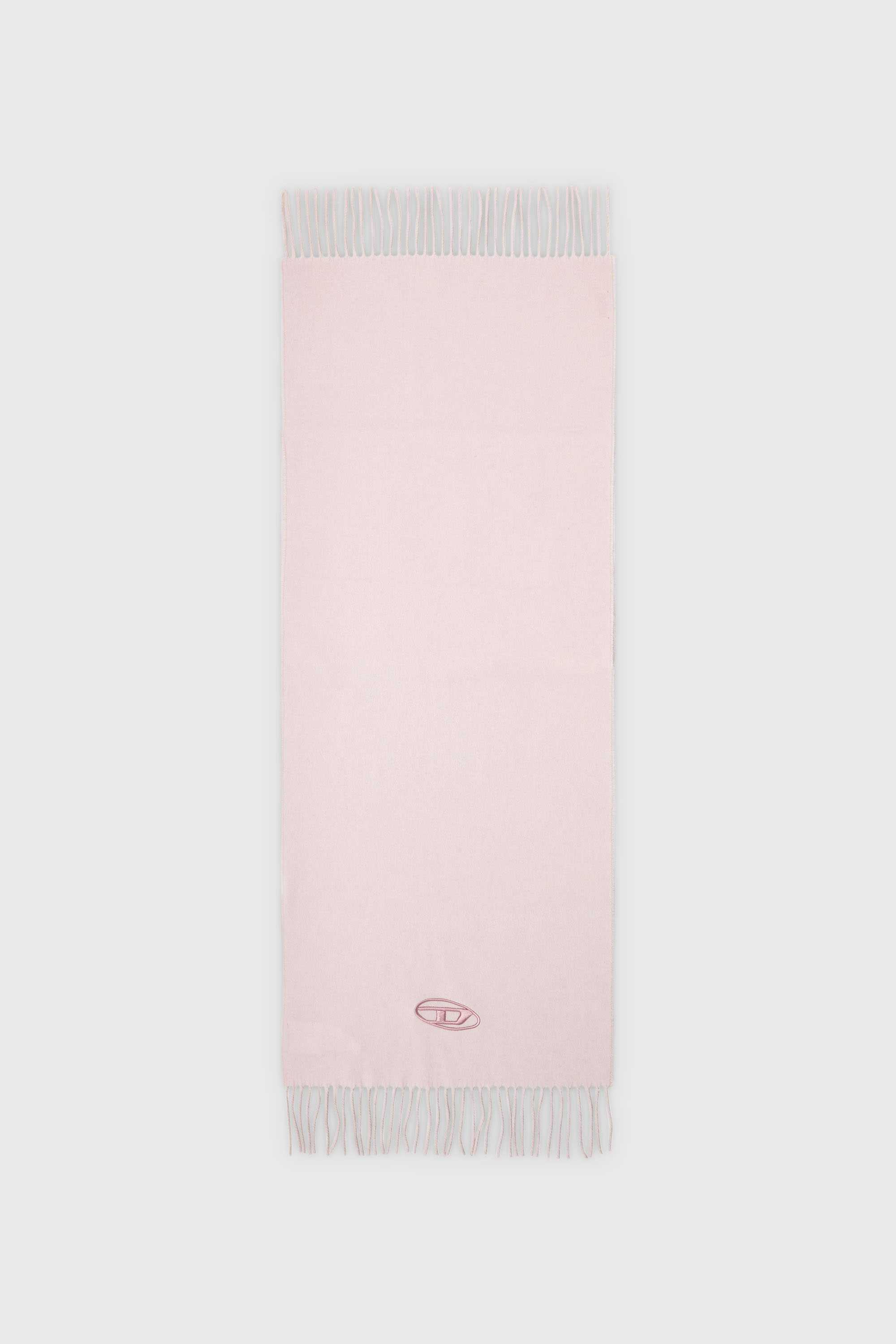 Diesel - S-IMON-D-LONG, &Eacute;charpe en m&eacute;lange de laine &agrave; bords frang&eacute;s Mixte in Rose - 2