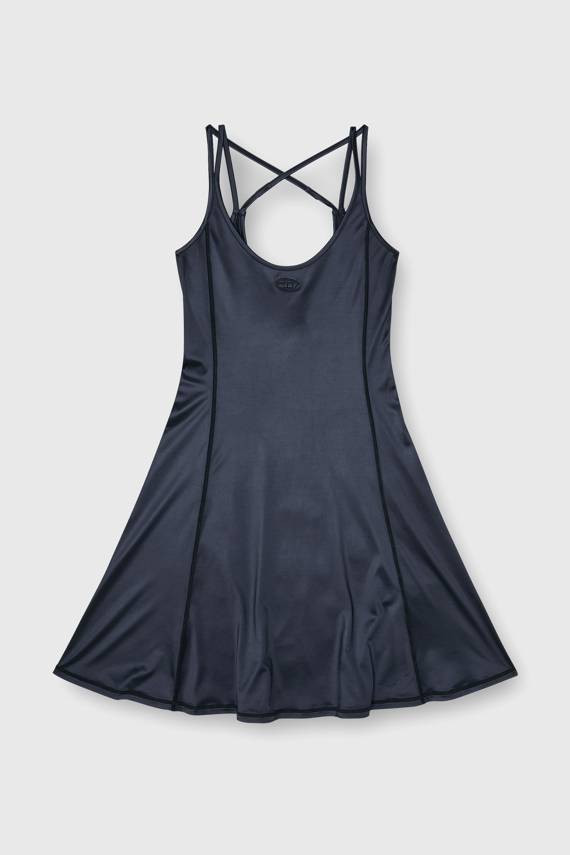 Diesel - D-IMMY, Robe fluide &agrave; fines bretelles doubles Femme in Noir - 1