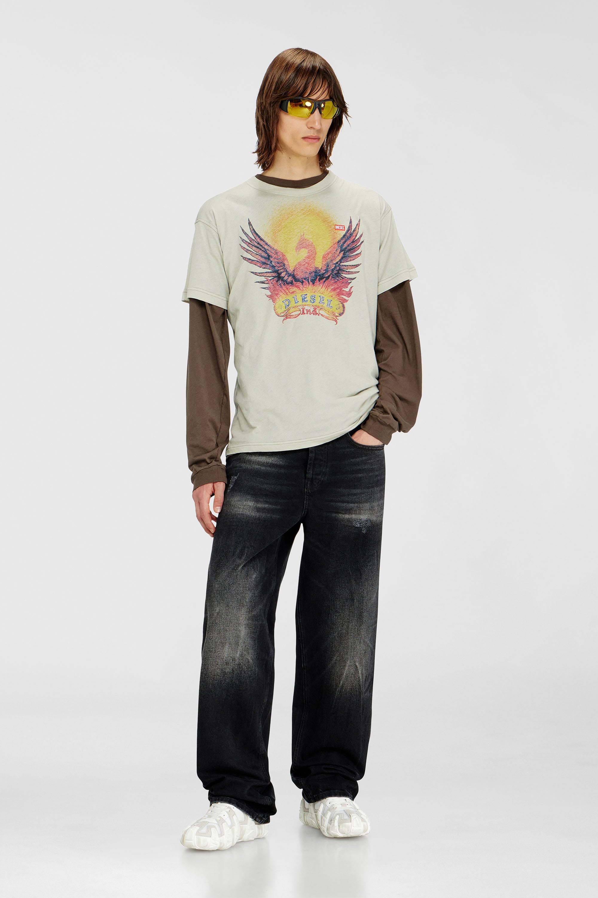 Diesel - Relaxed Jeans 2001 D-Macro 0BEBB Homme, Noir - Image 1