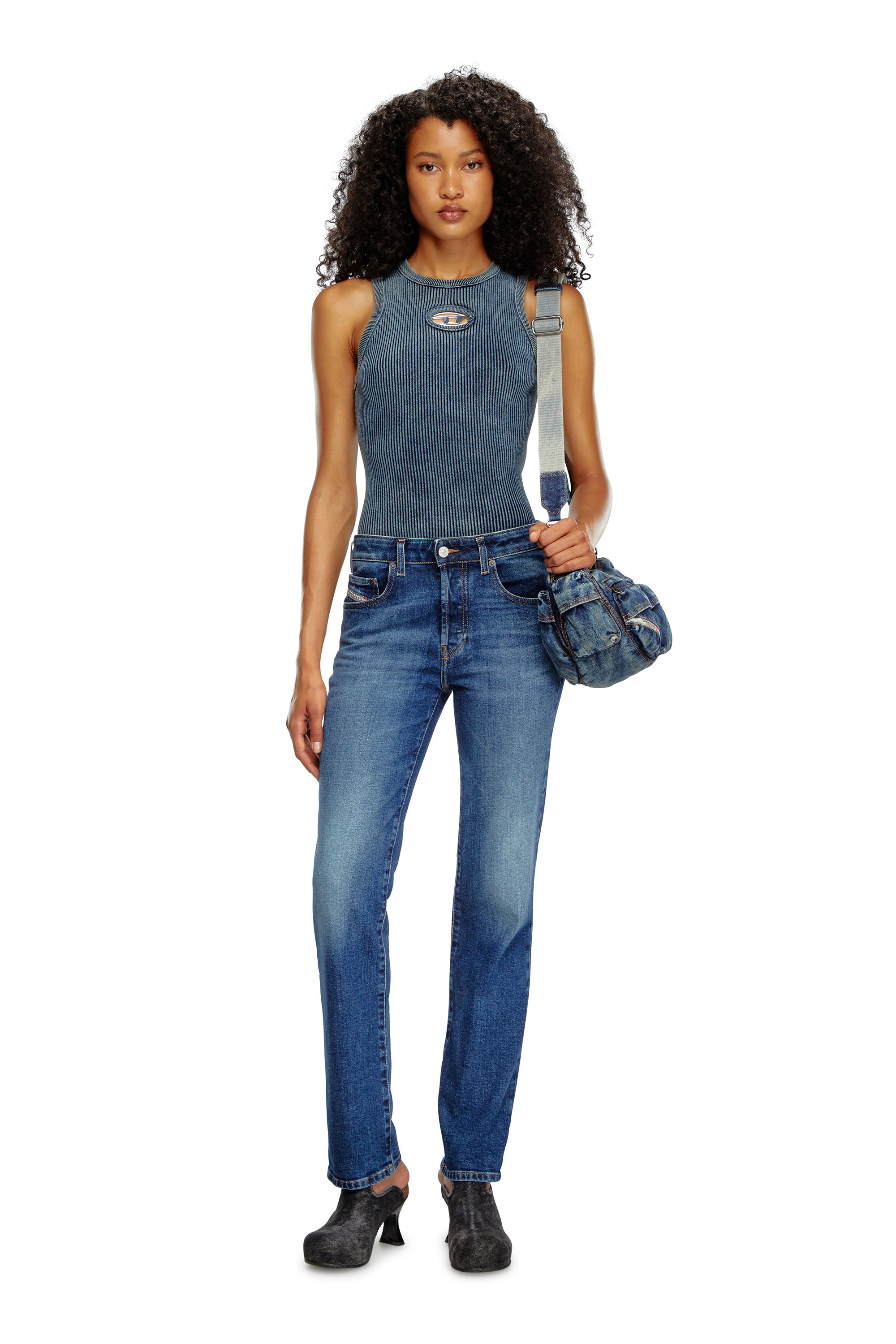 Diesel - Regular Jeans 1989 D-Mine 09I28 Femme, Bleu Foncé - Image 2