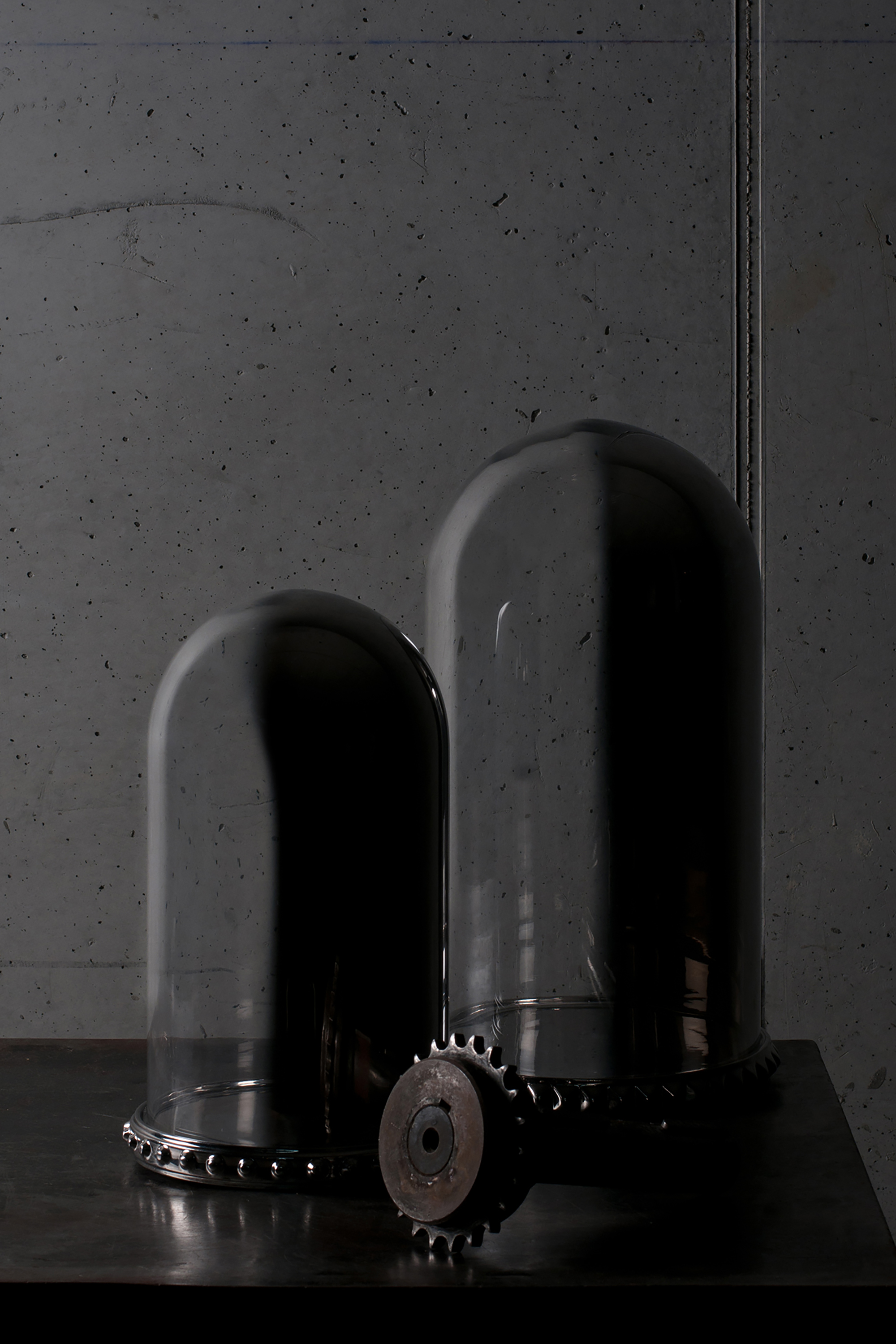 Diesel - 10942 GHOST SHELL, Petit d&ocirc;me en verre avec plaque en porcelaine Mixte in Gris argent&eacute; - 4