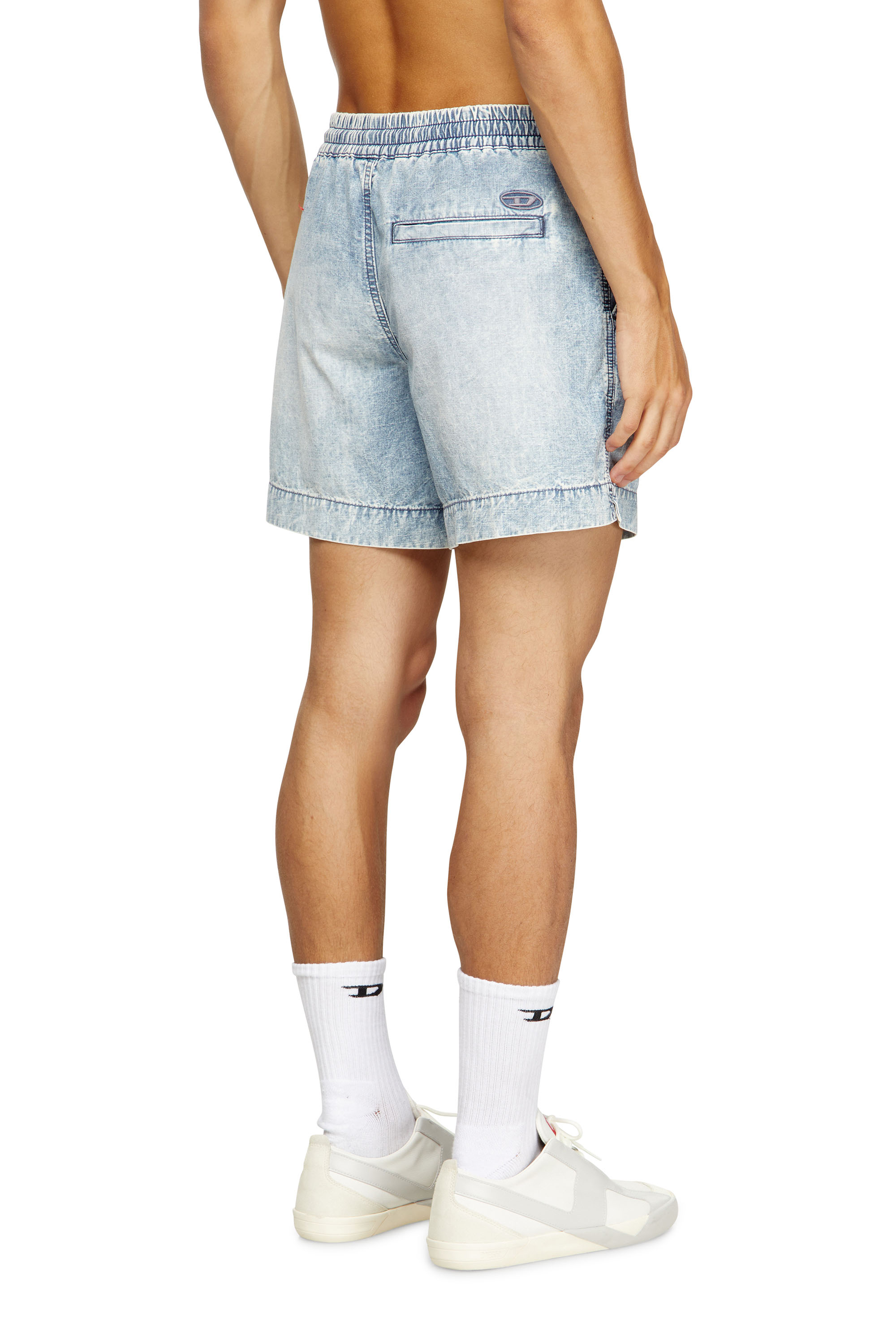Diesel - D-TENNI-S, Short en denim marbré Mixte in Bleu - 4