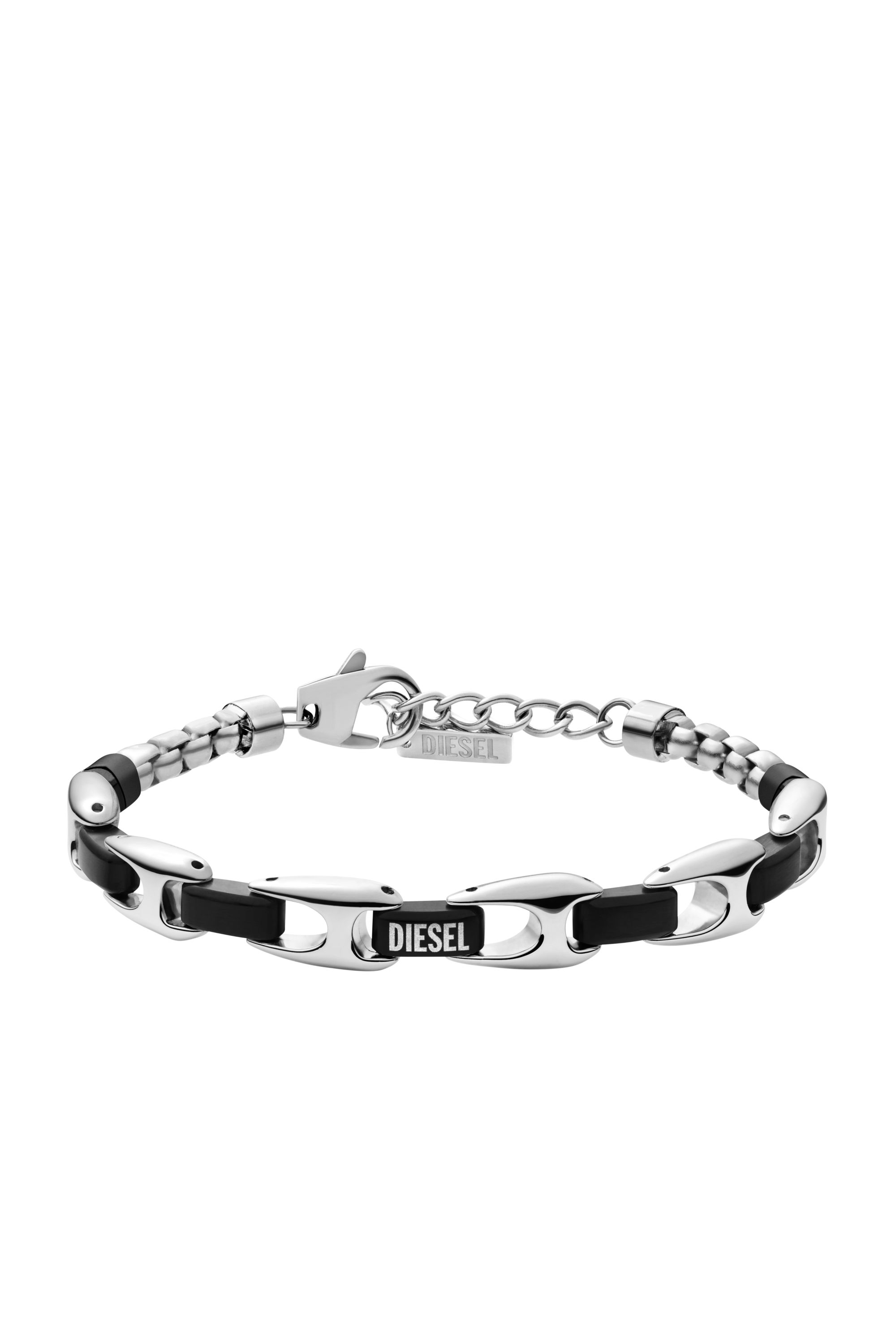 Diesel - DX1634931 JEWELLERY, Bracelet chaîne bicolore en acier inoxydable Mixte in Gris argenté - 1