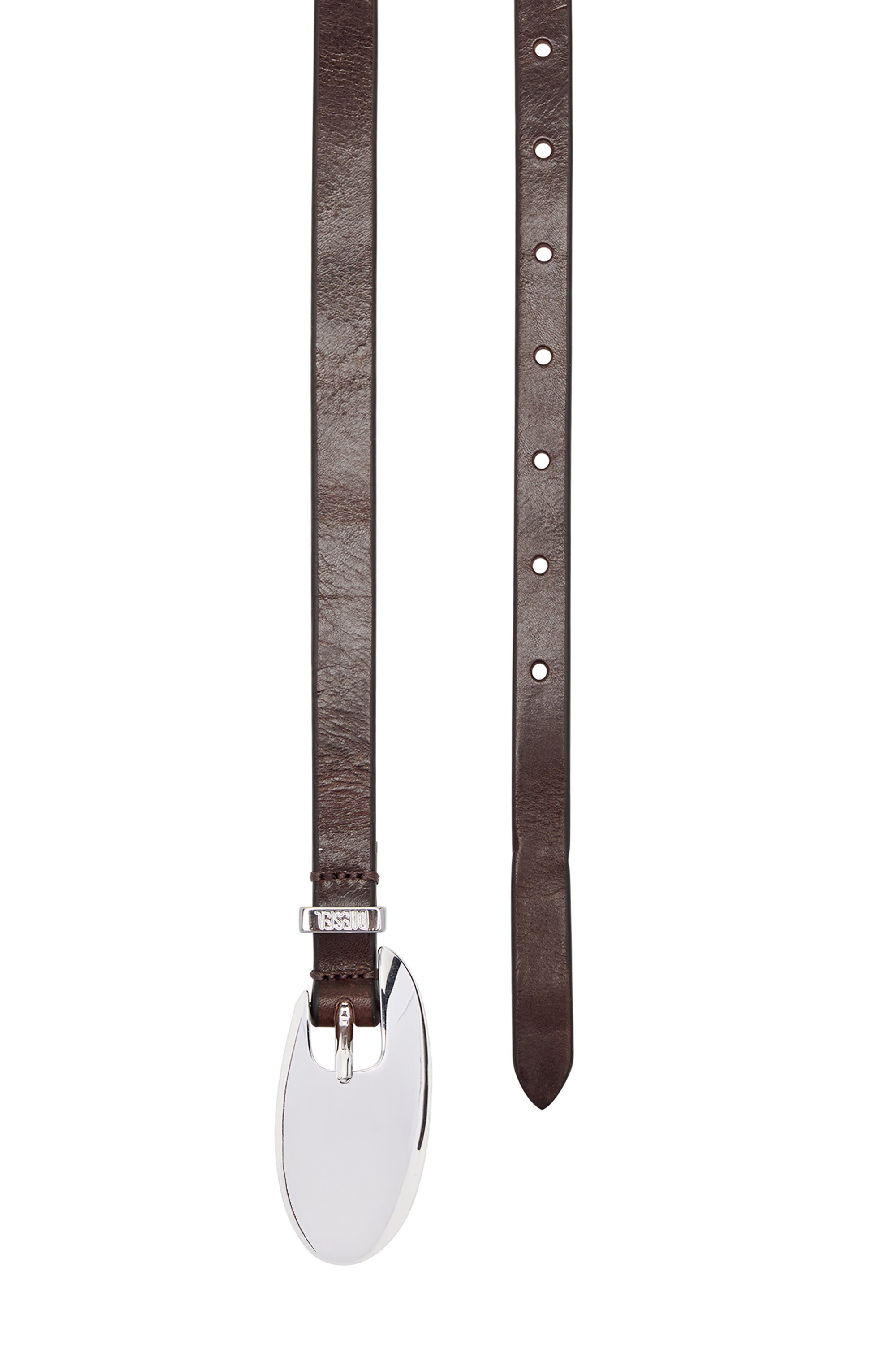 Diesel - B-ROP 15, Ceinture en cuir de 1,5 cm avec boucle sculpturale Femme in Marron - 3