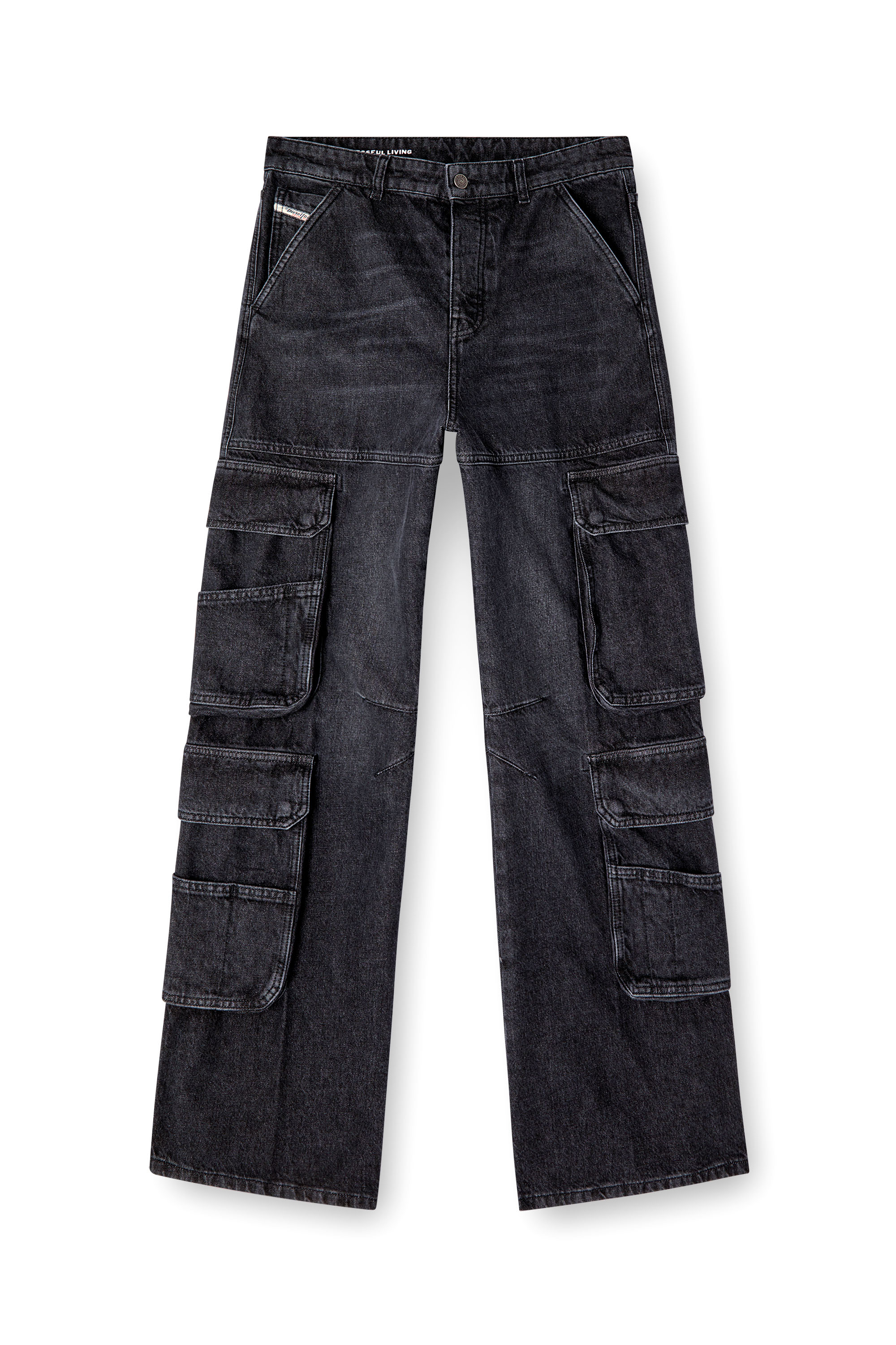 Diesel - Femme Straight Jeans 1996 D-Sire 0HLAA, Noir/Gris foncé - Image 5