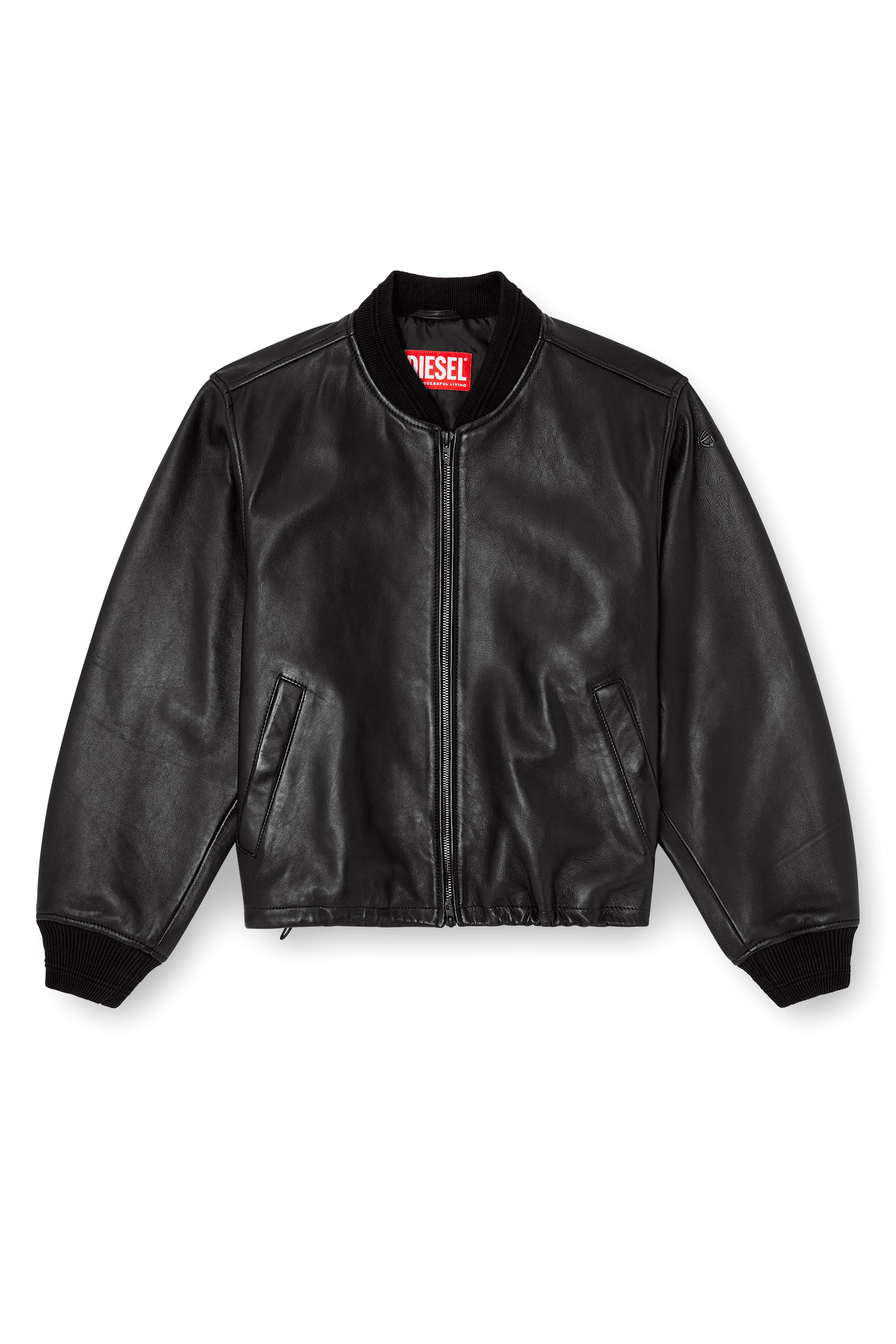 Diesel - L-ILYAN, Veste bomber en cuir Femme in Noir - 3