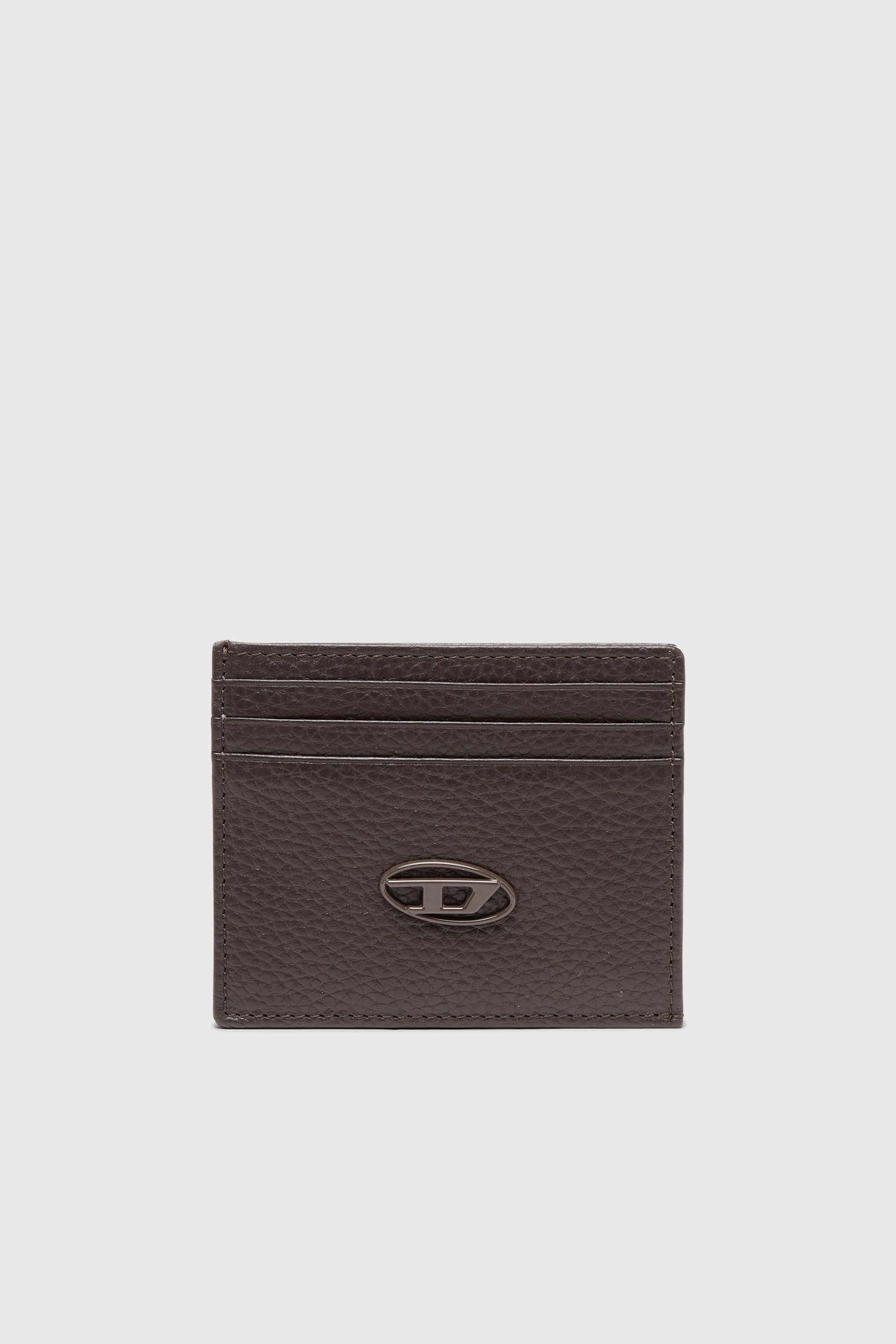 Diesel - CARD CASE, Porte-cartes en cuir grain&eacute; Homme in Marron - 1
