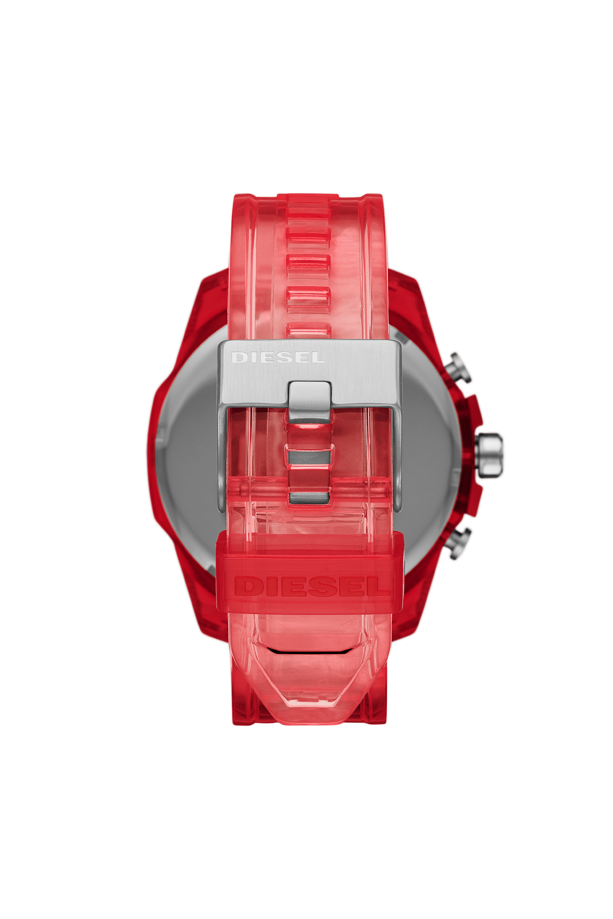 Diesel - DZ4534, Montre Mega Chief chronographe en polyuréthane rouge Homme in Rouge - 2