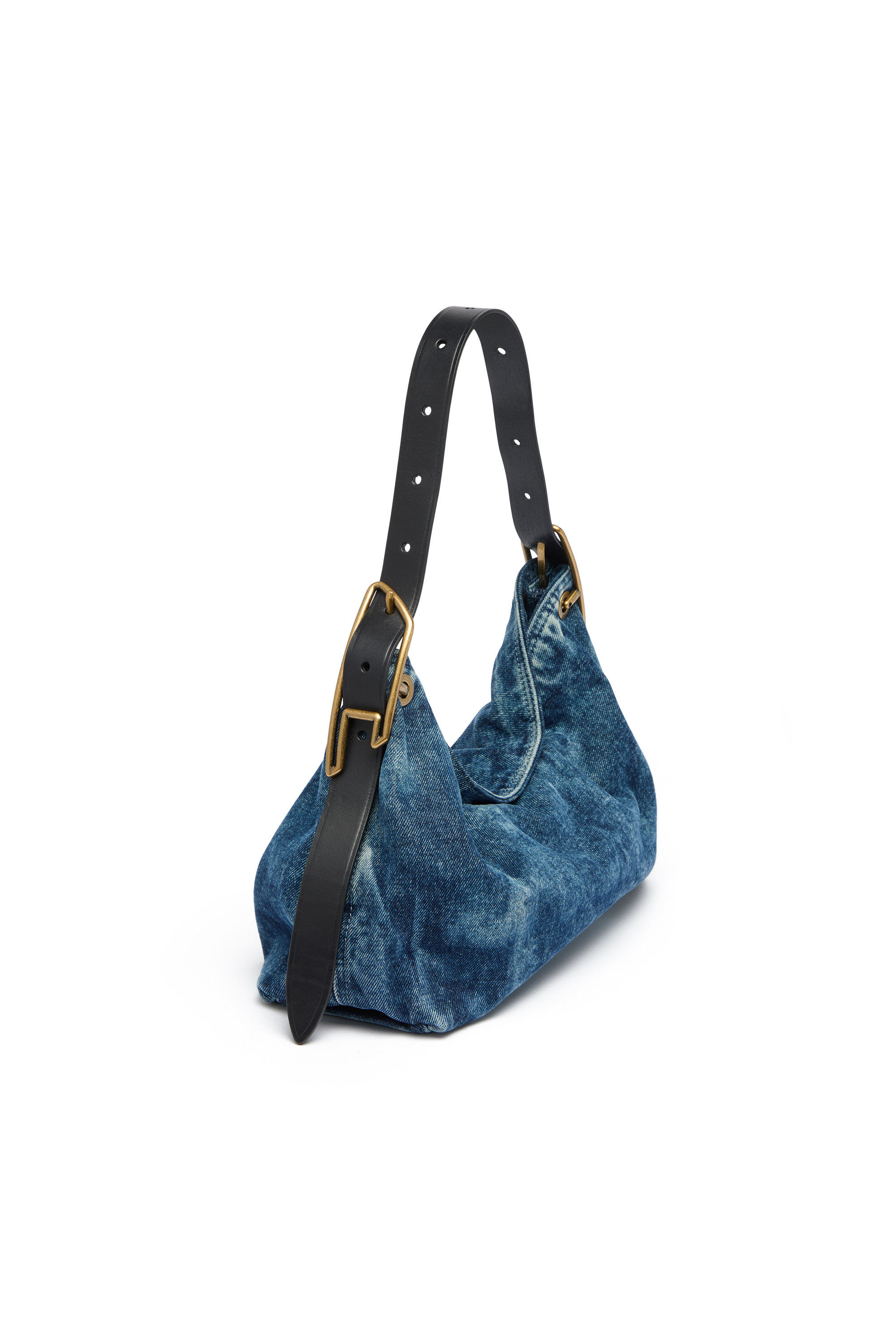 Diesel - D-LINE HOBO S, D-Line-Sac &agrave; bandouli&egrave;re en denim Femme in Bleu - 2