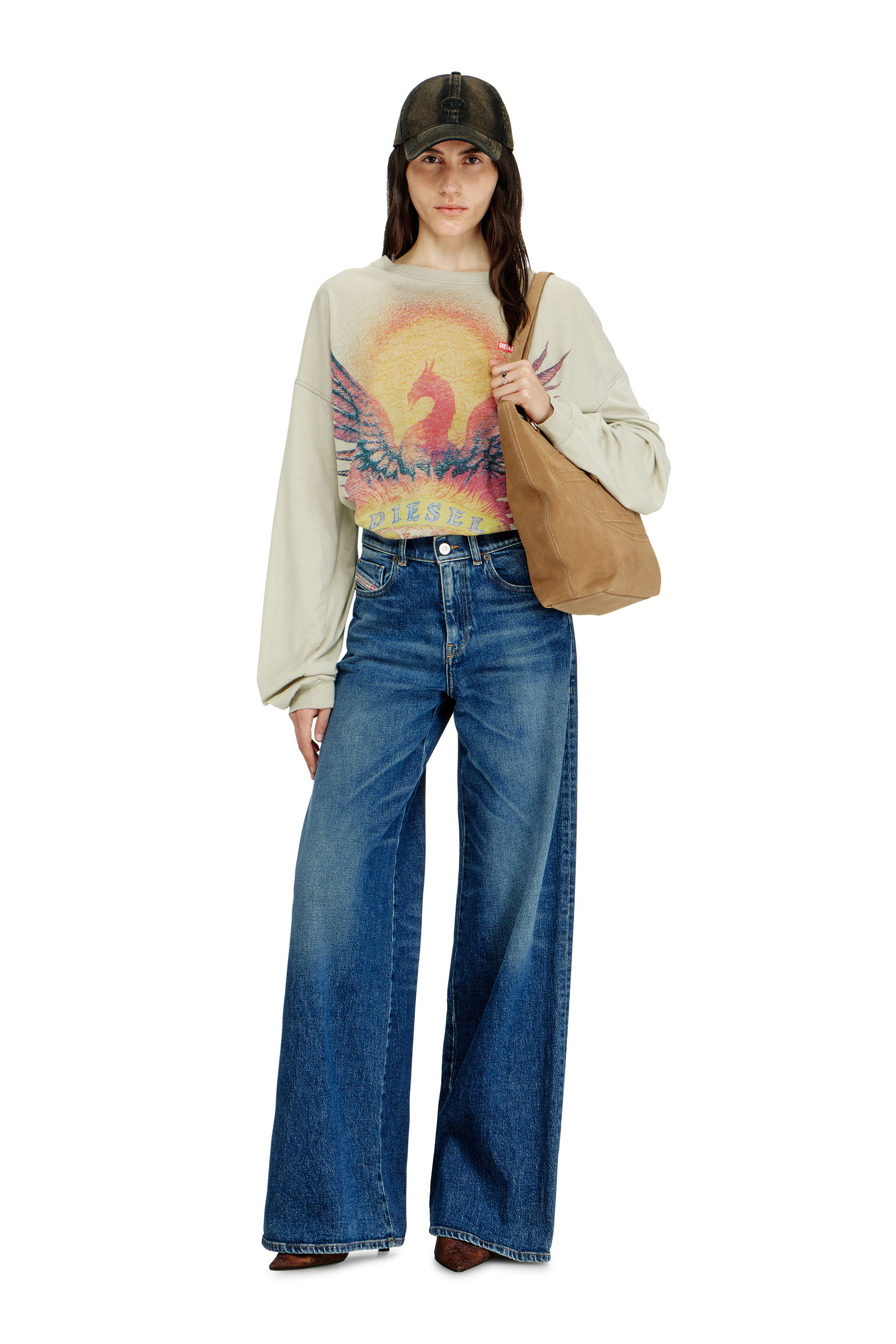 Diesel - Flare Jeans 1978 D-Akemi 09L21 Femme, Bleu moyen - Image 1
