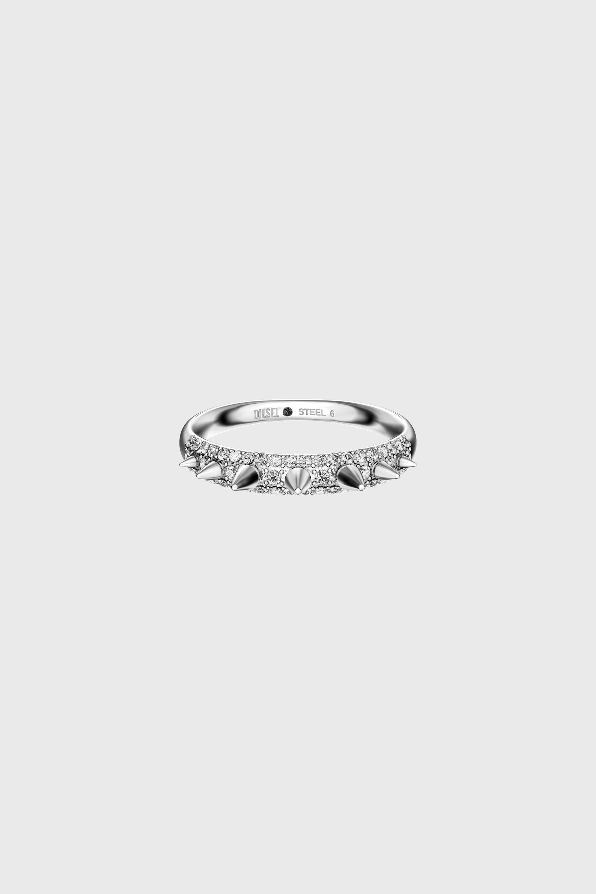 Diesel - DX1729040, Bague bande in acciaio inox Mixte in Gris argent&eacute; - 2