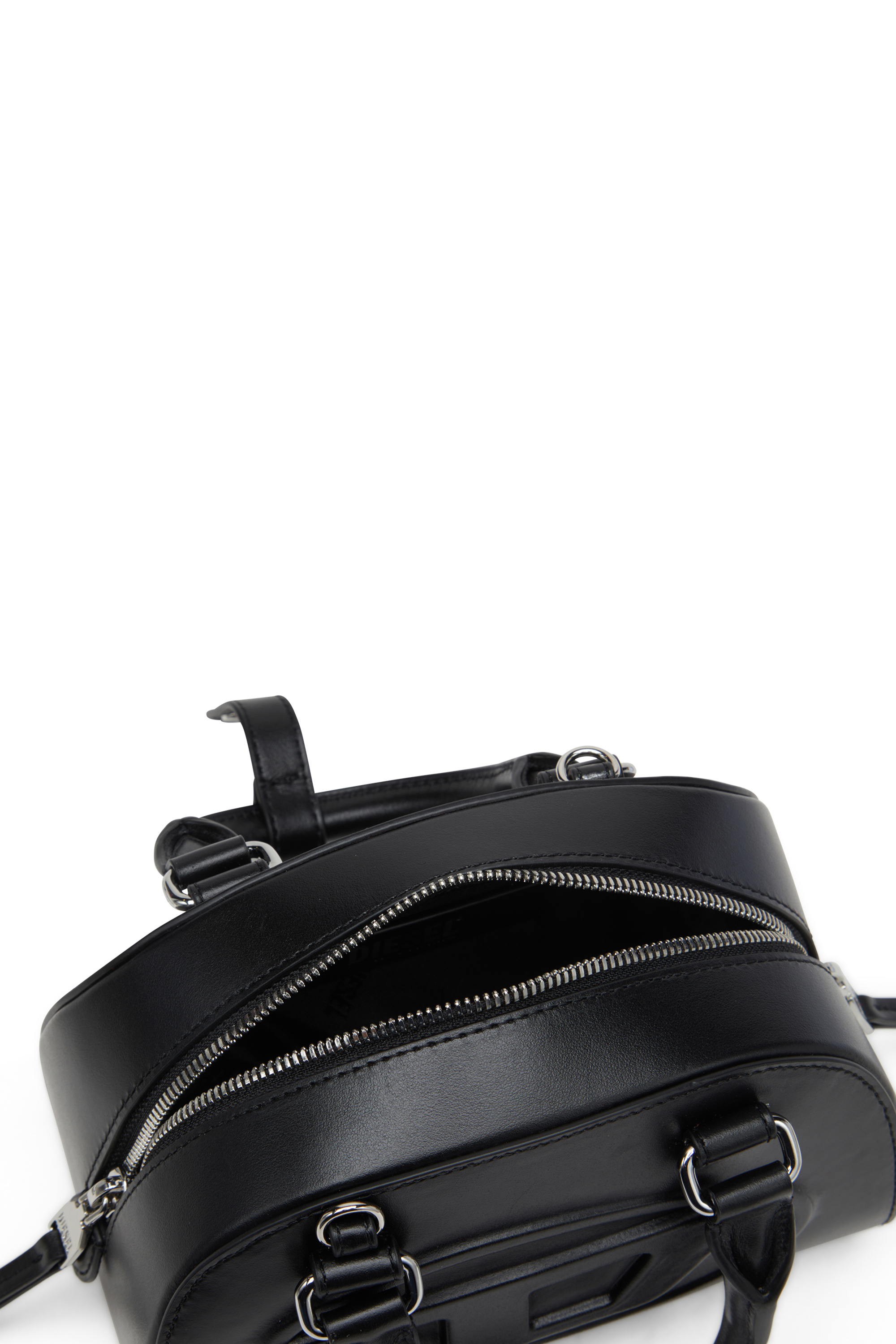 Diesel - 1DR DOME CROSSBODY, Mini sac bowling en cuir Femme in Noir - 4