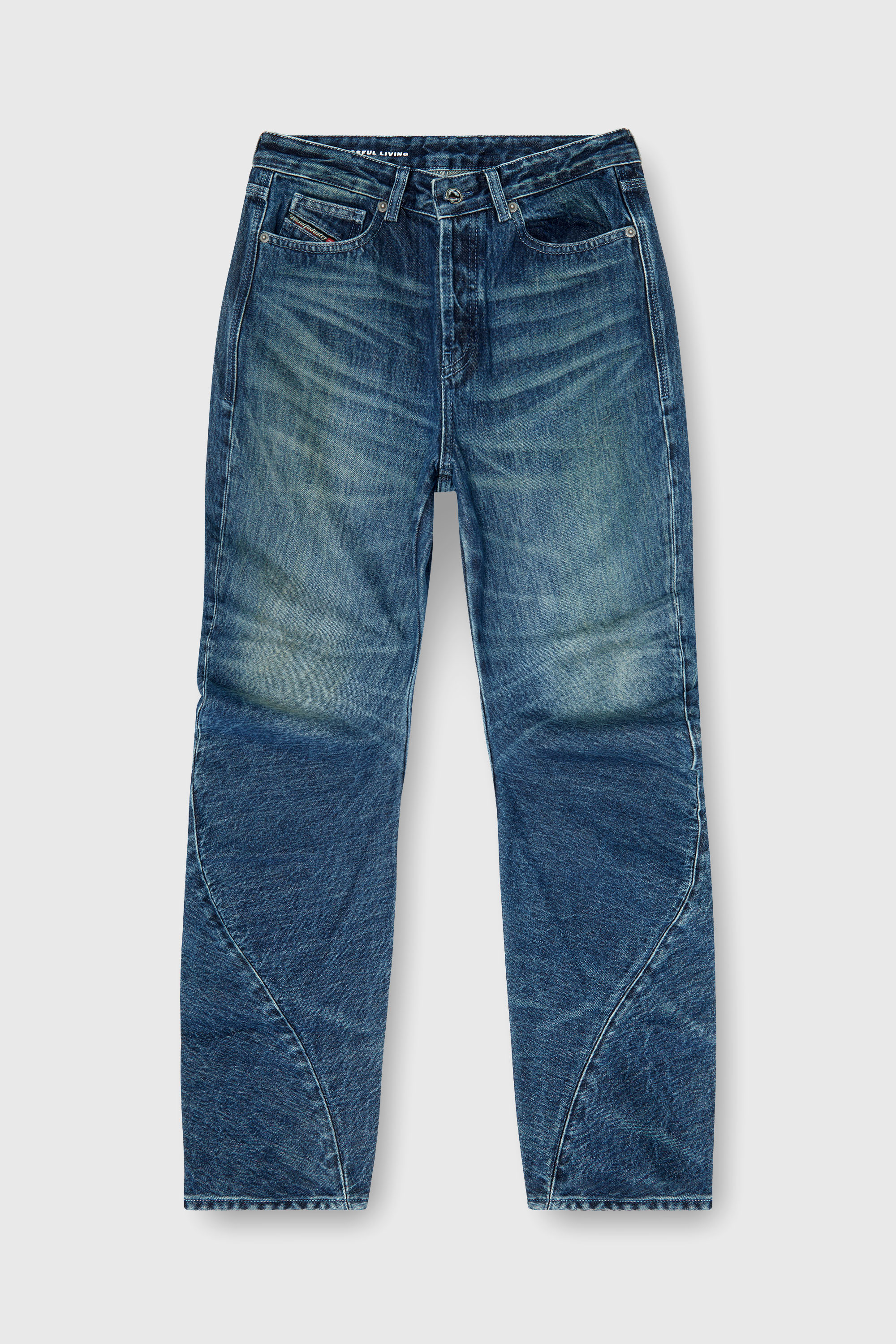 Diesel - Regular Jeans D-Twisty 007FZ Femme, Bleu Fonc&eacute; - Image 2