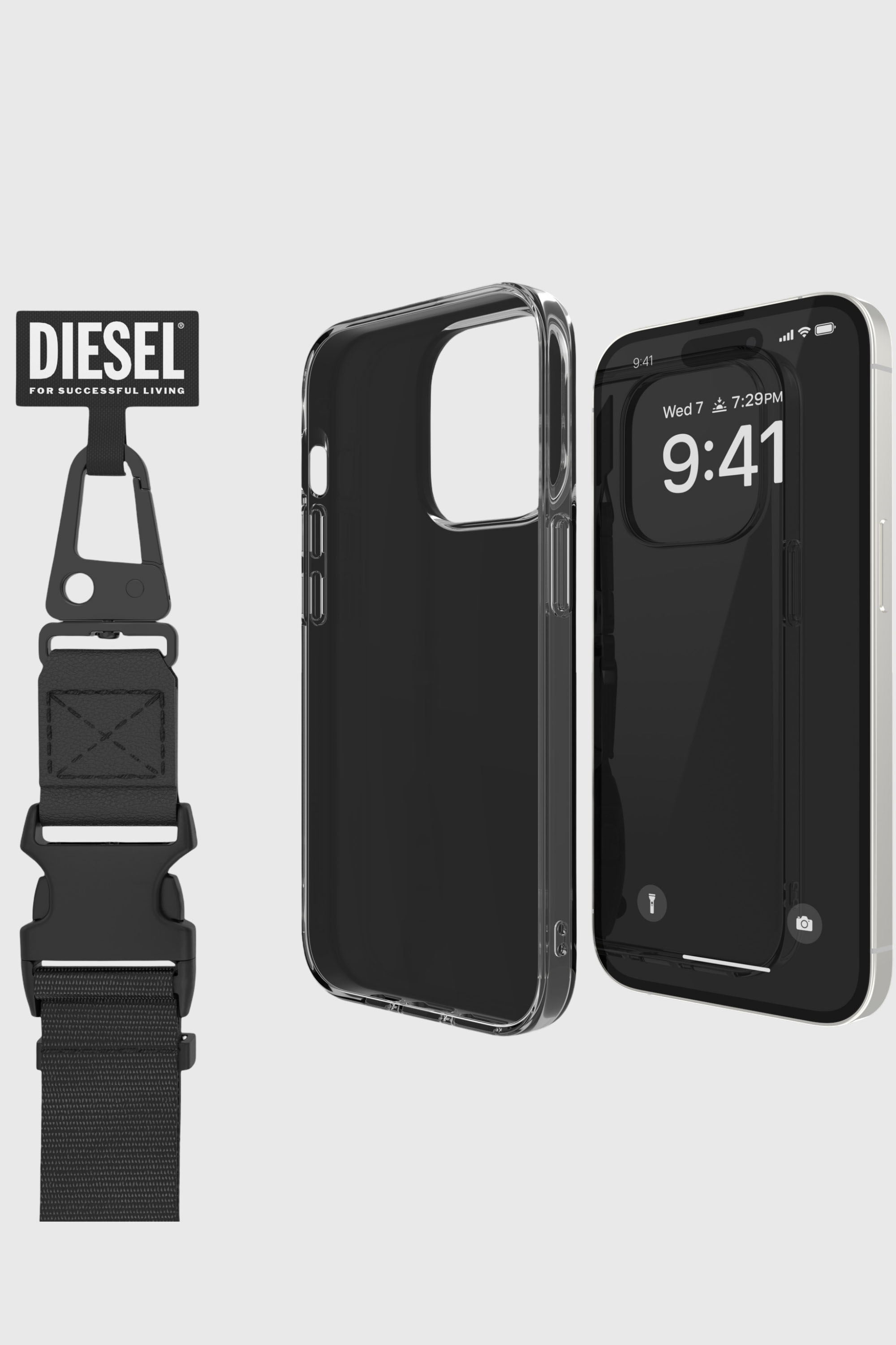 Diesel - 60220 NECKLACE, Unisex's Universal Necklace Insert in Black - 1