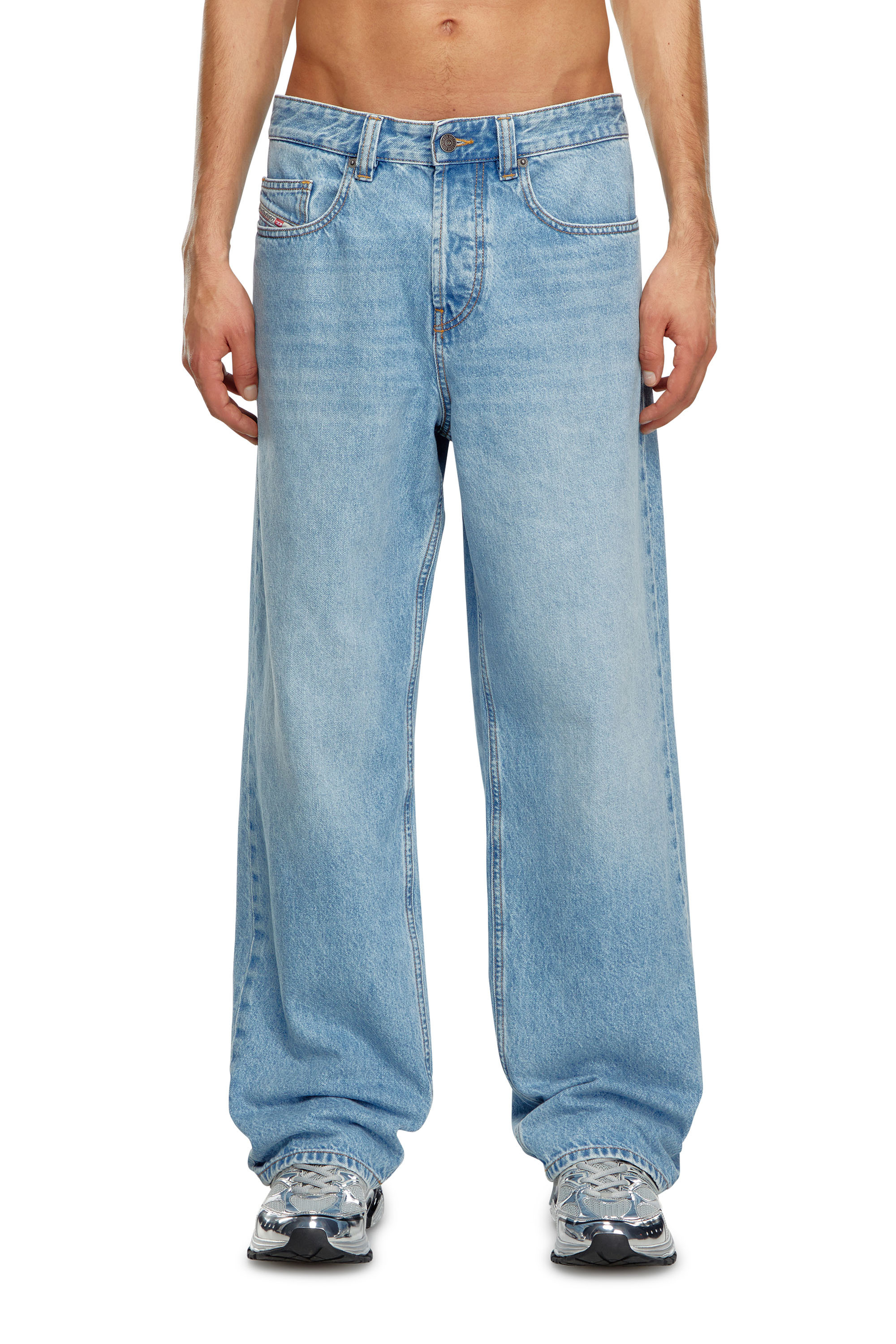 Diesel - Straight Jeans 2001 D-Macro 09I29, Bleu Clair - Image 1
