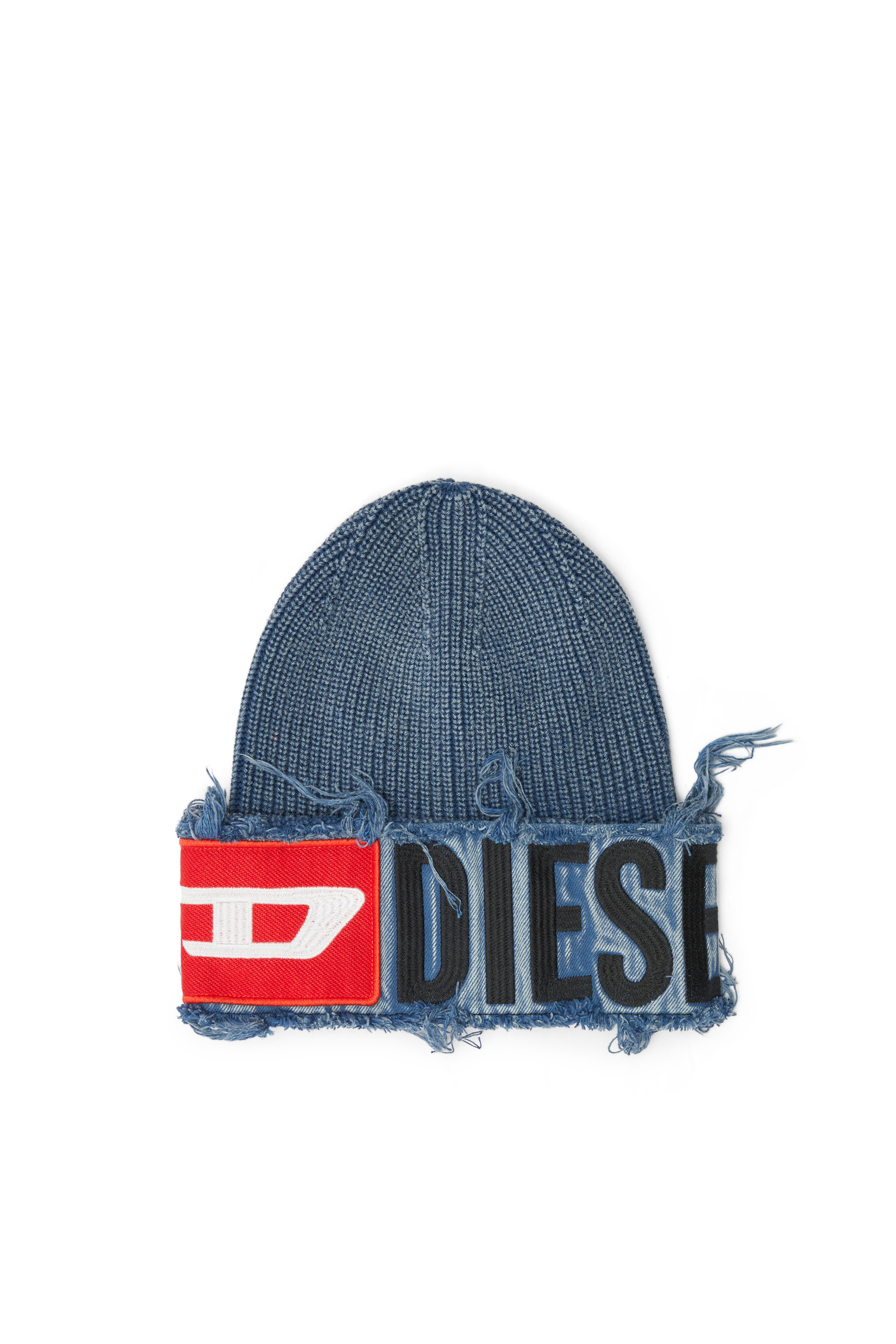 Diesel - K-FROK, Bonnet effet denim avec d&eacute;tail d'empi&egrave;cement audacieux Mixte in Bleu - 1