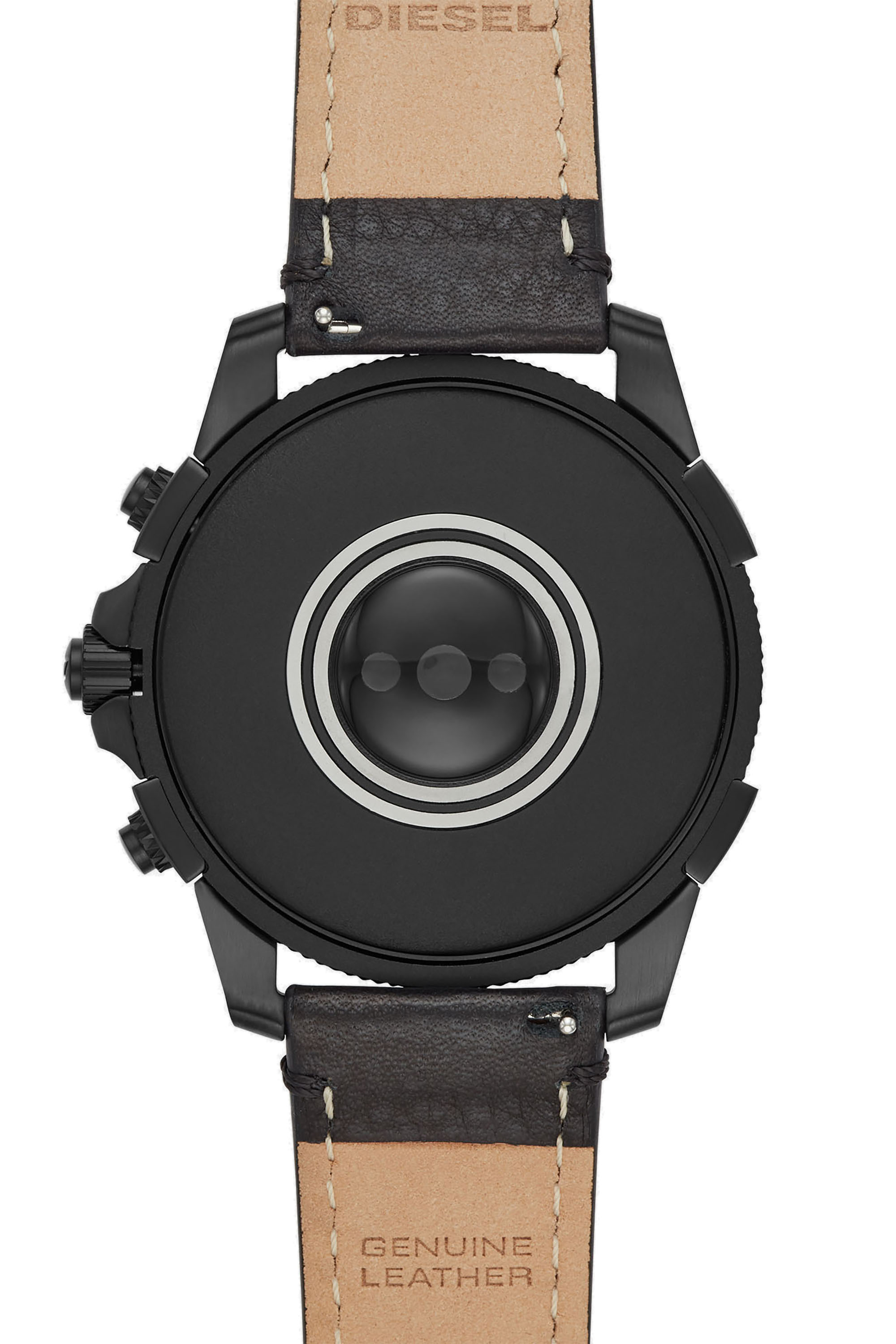 Diesel - DT2013, Montre connectée Full Guard 2.5 en cuir noir Homme in Noir - 4