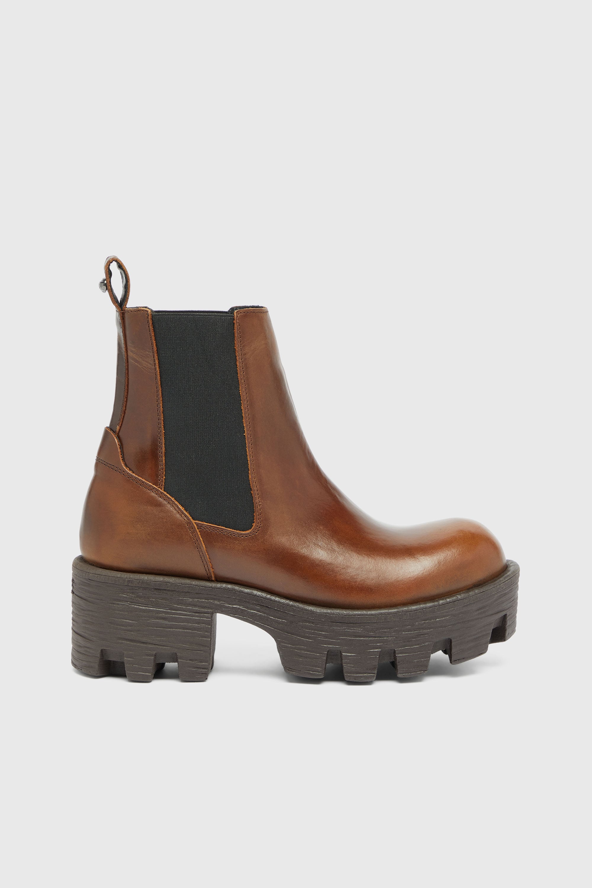 Diesel - D-HAMMER CHUNKY W, D-Hammer-Chelsea bottes en cuir Femme in Marron - 1