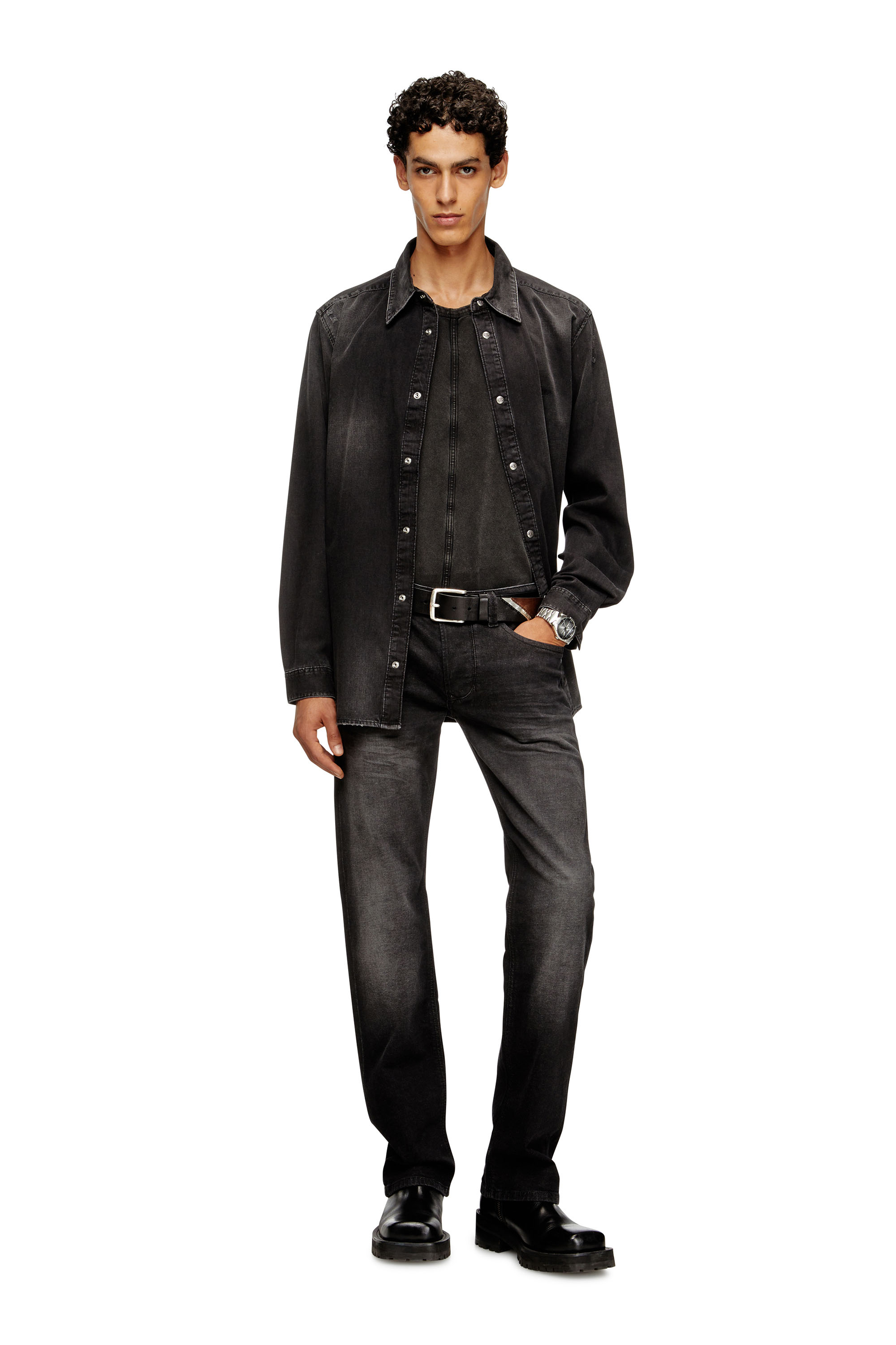 Diesel - D-SIMPLY, Chemise en denim à manches longues Homme in Noir - 2