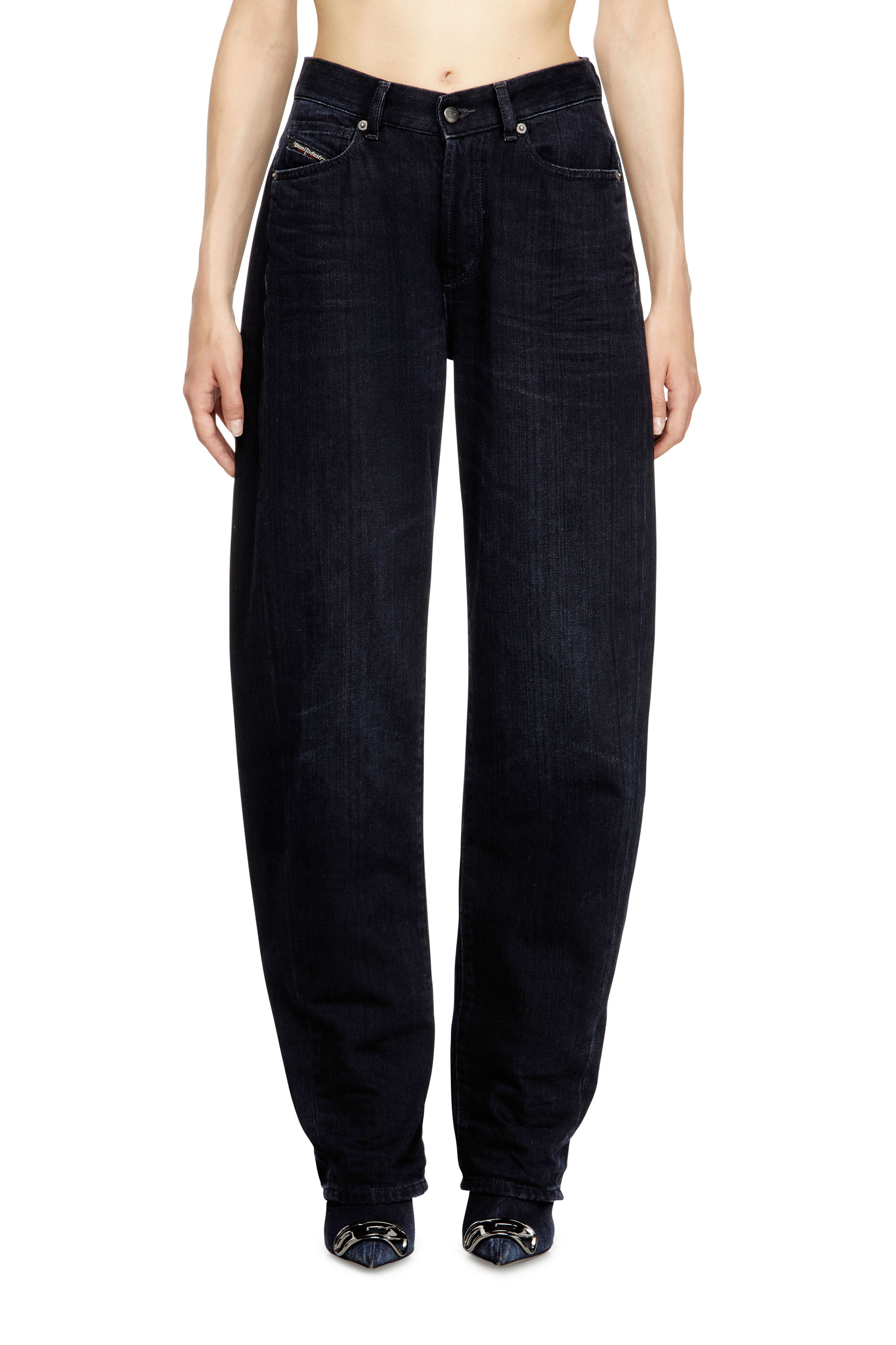 Diesel - Relaxed Jeans 1974 D-Ellz 09L54 Femme, Bleu Foncé - Image 1