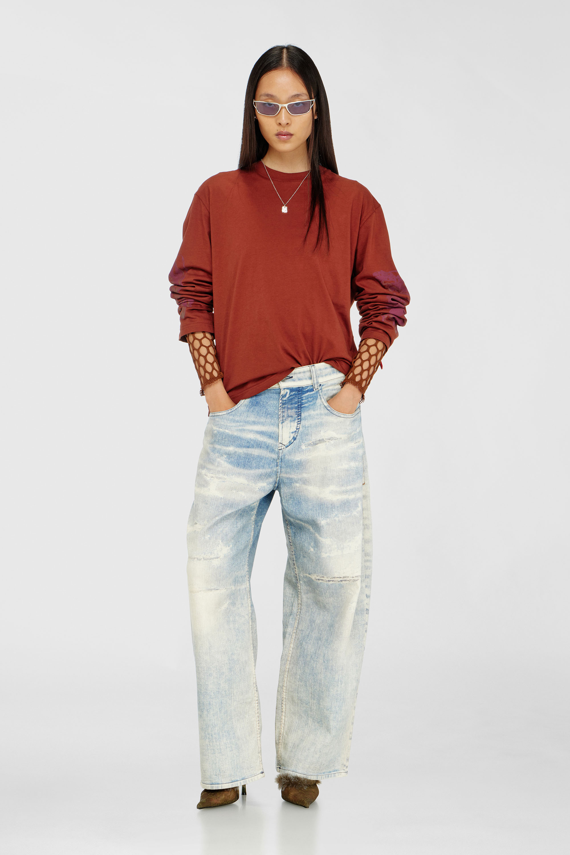 Diesel - Relaxed 2097 D-Enim-M Joggjeans&reg; 068XM Mixte, Bleu Clair - Image 5