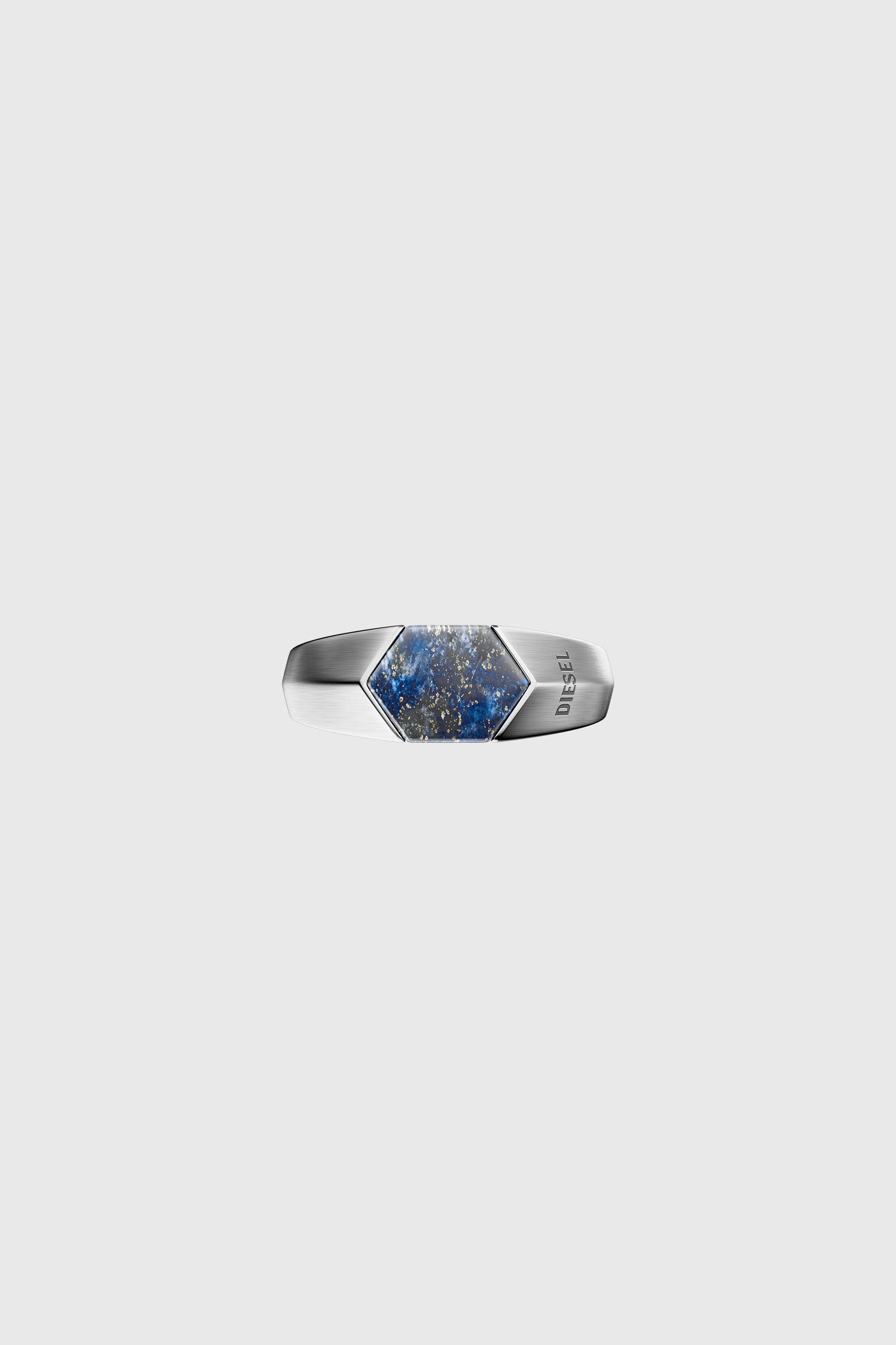 Diesel - DX1712040, Bague chevali&egrave;re en lapis-lazuli Mixte in Gris argent&eacute; - 3