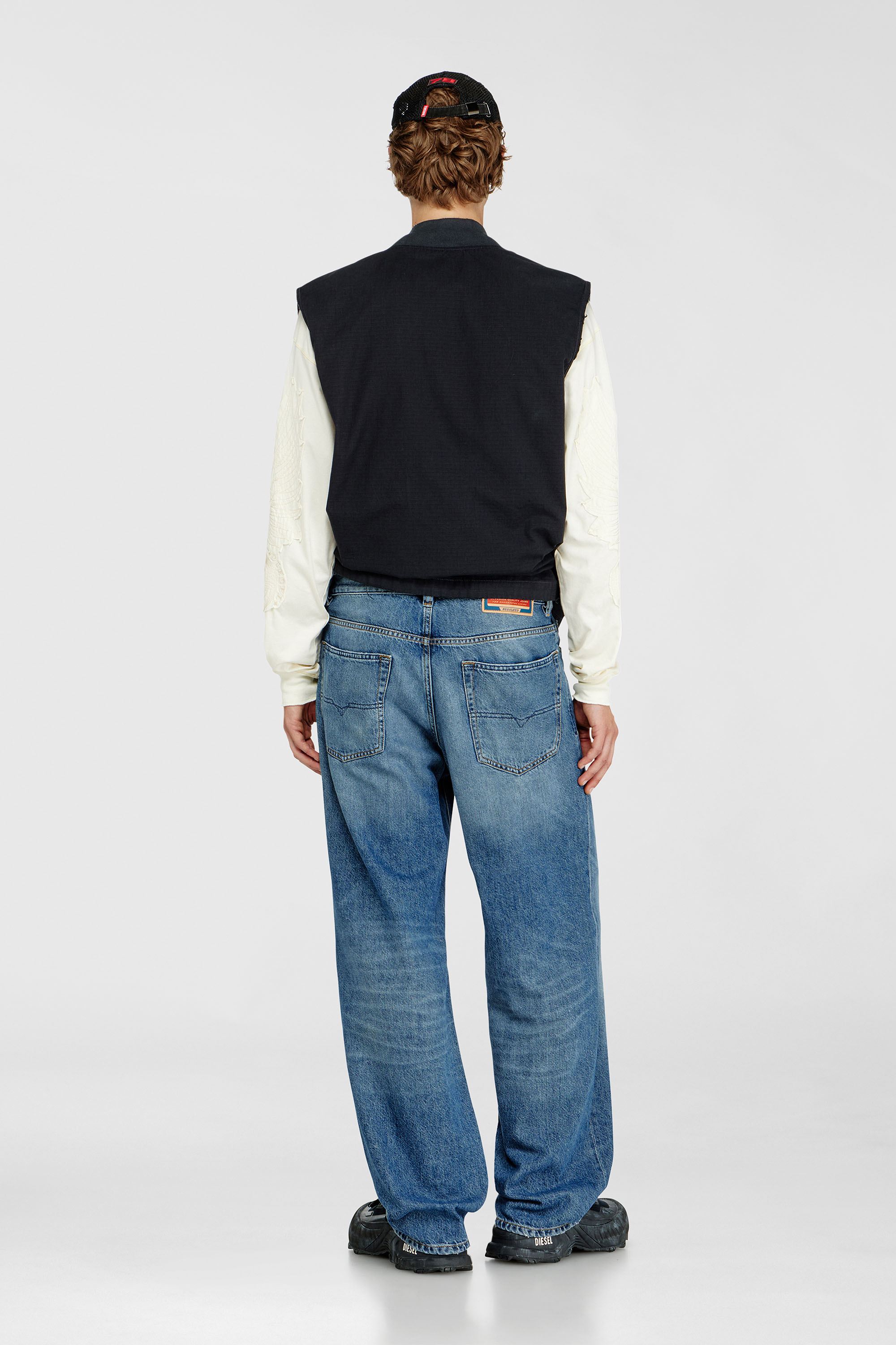 Diesel - Relaxed Jeans 2001 D-Macro 09P61 Homme, Bleu moyen - Image 3
