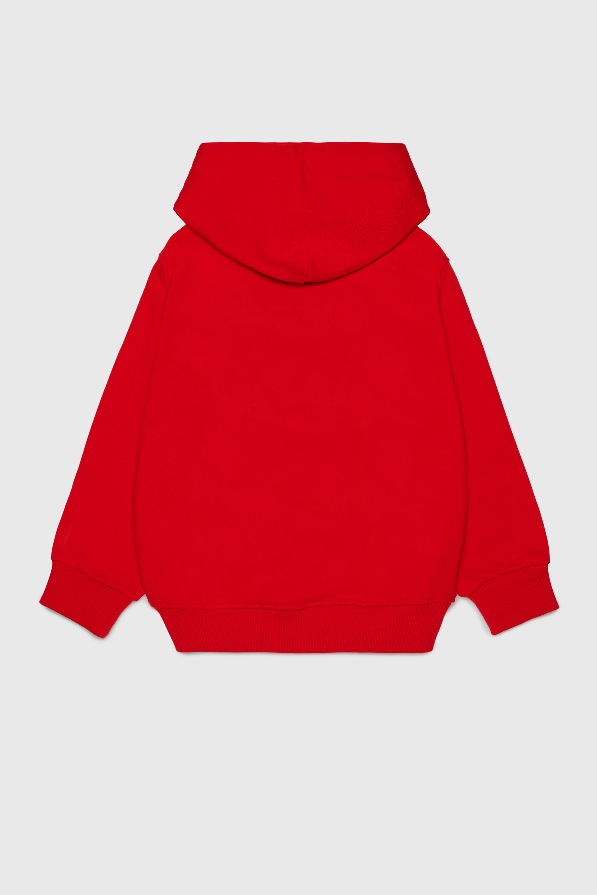 Diesel - SVELLYHOOD OVER, Sweat &agrave; capuche avec imprim&eacute; Oval D bicolore Homme in Rouge - 2
