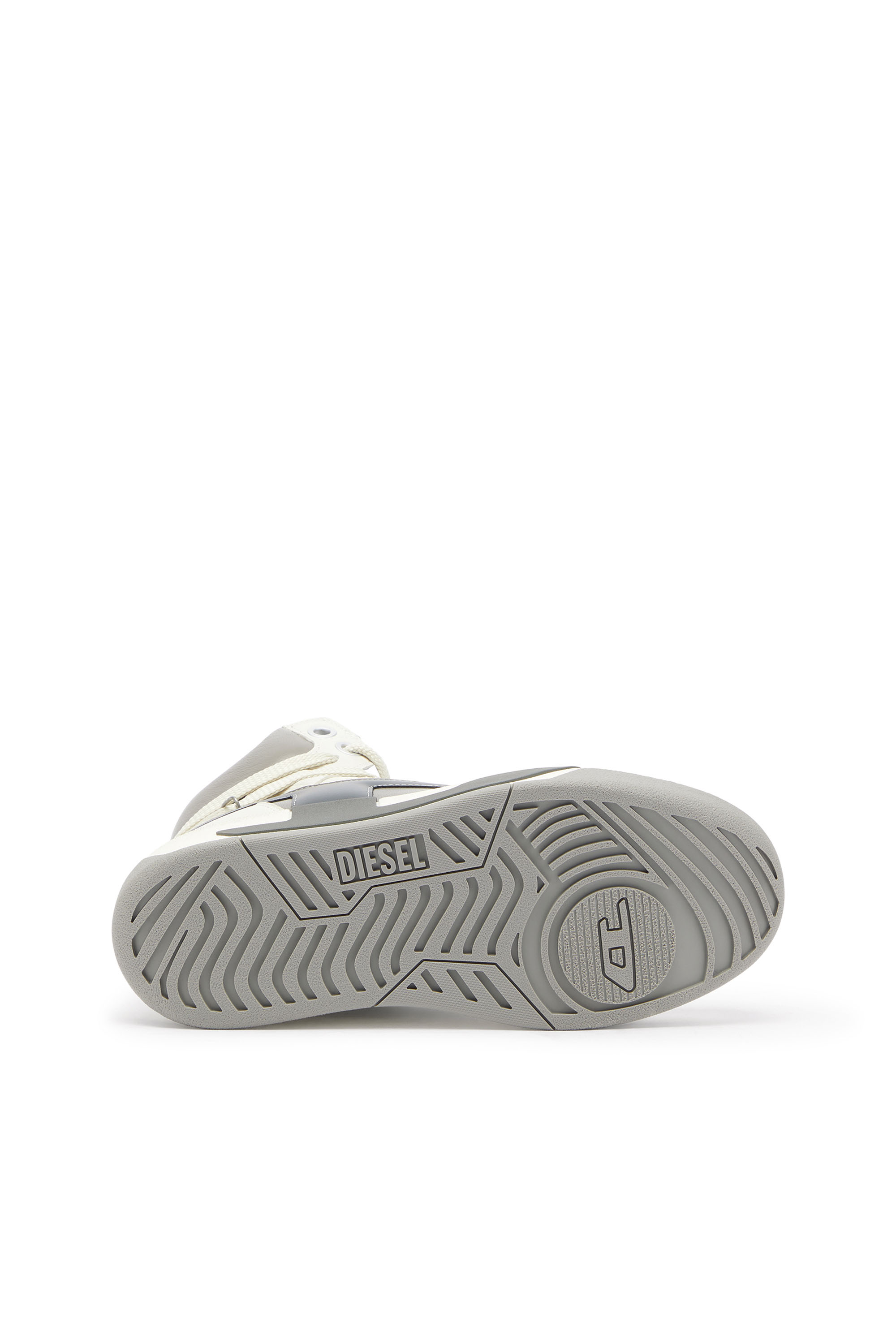 Diesel - S-D-OLLIE MID, S-D-Ollie - Sneakers montantes en cuir avec logo D Homme in Blanc - 5