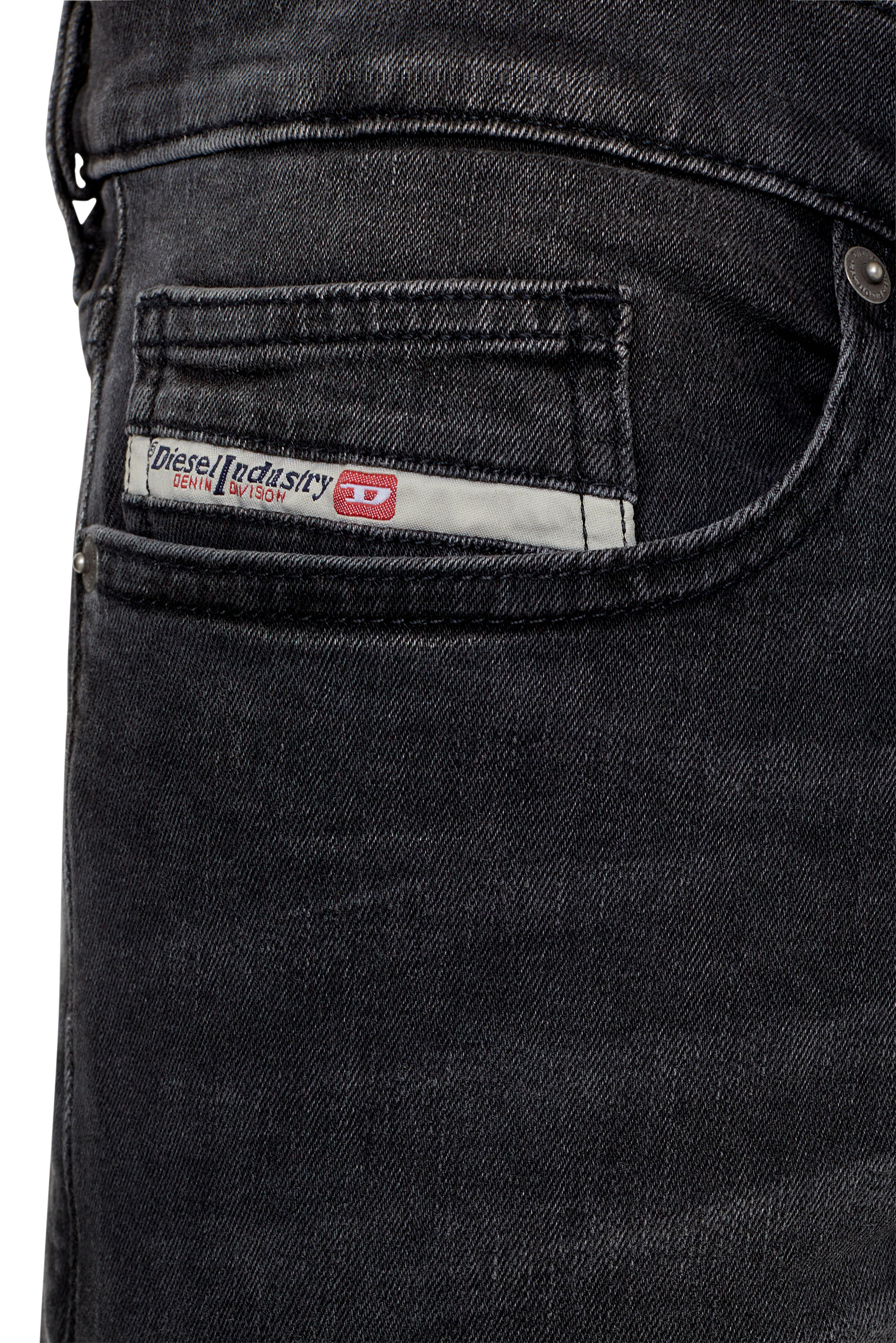 Diesel - D-Luster 0IHAV Slim Jeans, Noir/Gris foncé - Image 3