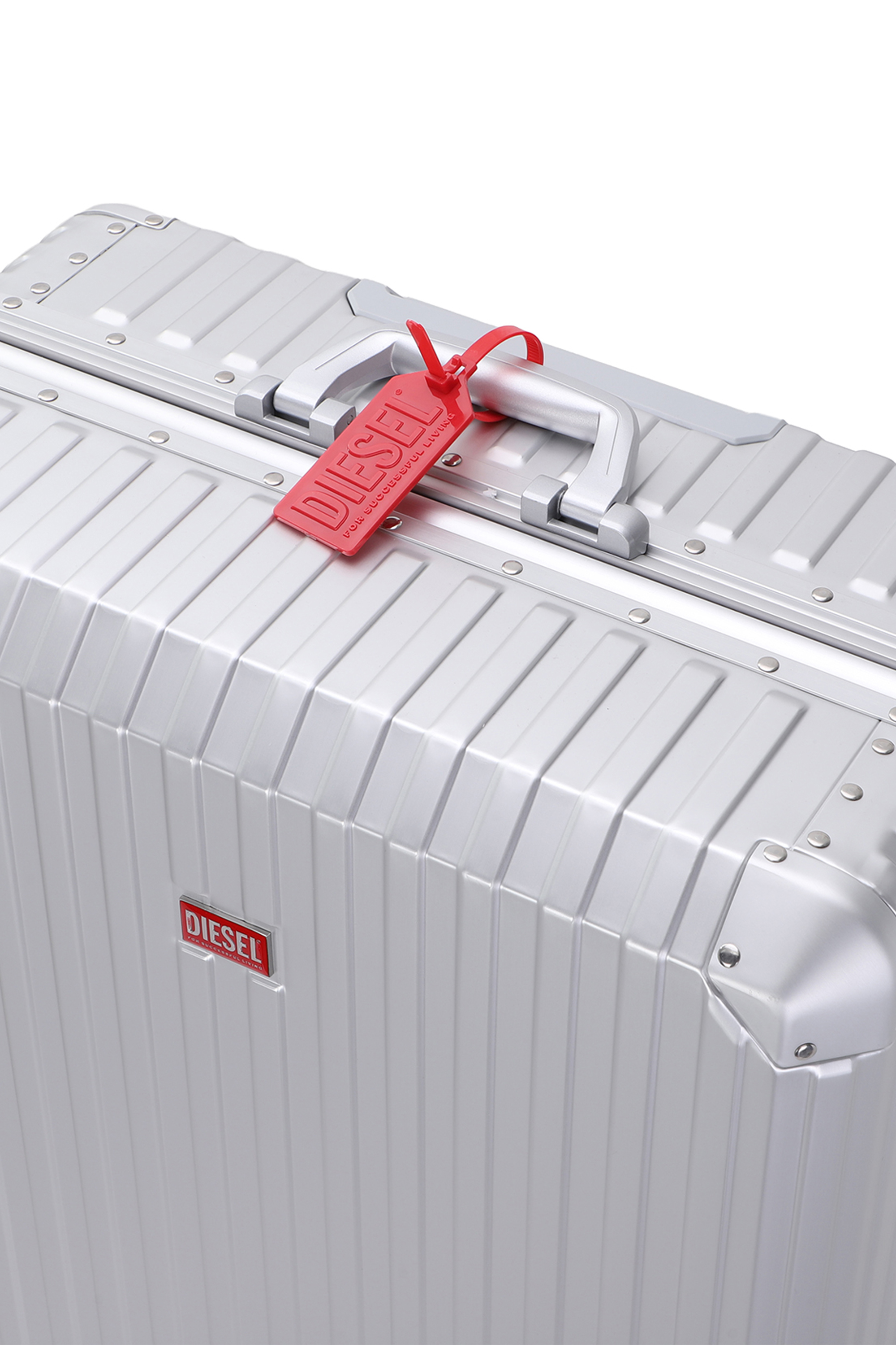 Diesel - DIESEL ALUMINUM TROLLEY- DSL002, Valise en aluminium taille L Mixte in Gris argent&eacute; - 2