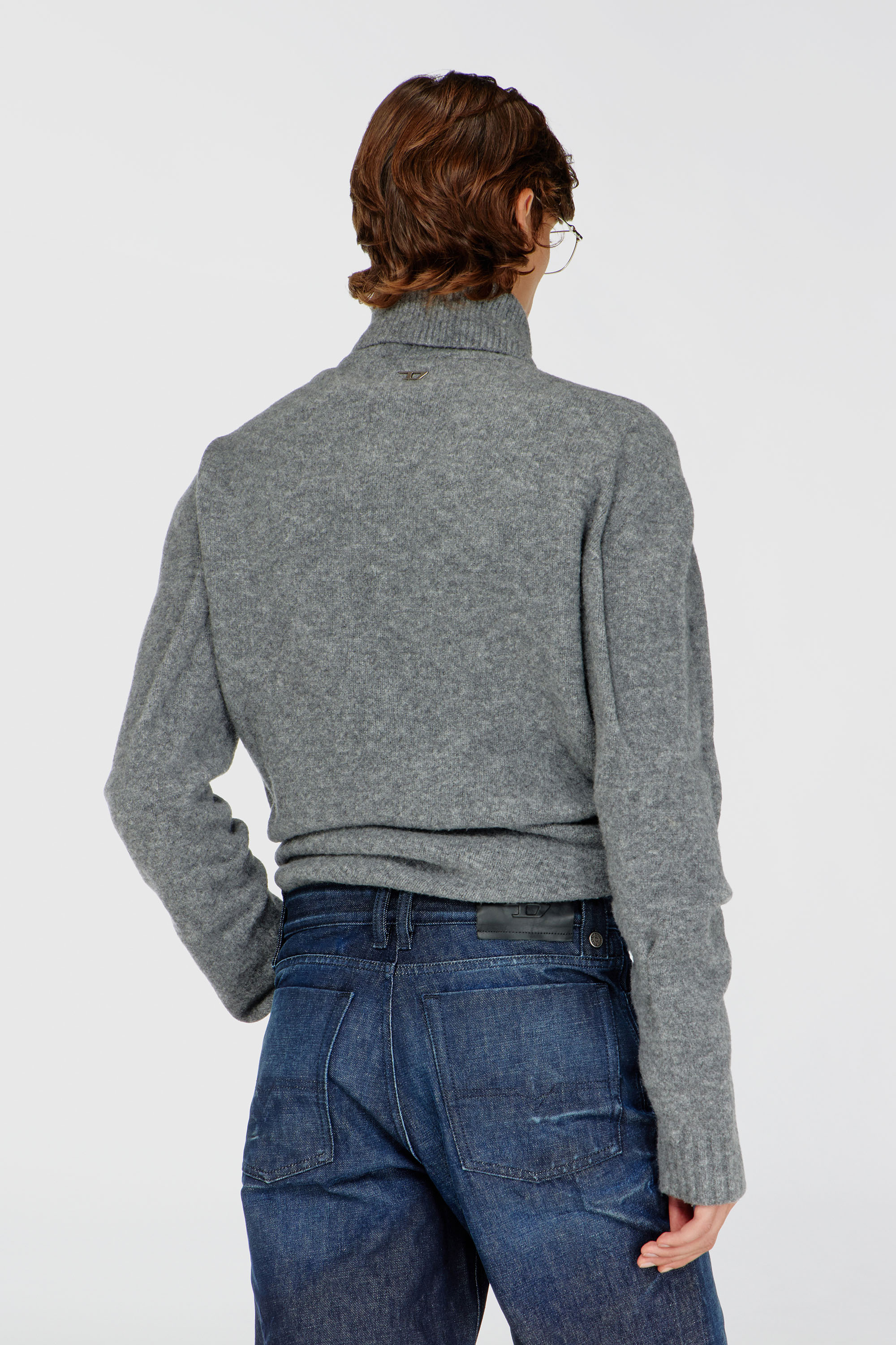 Diesel - K-ANDREW, Pull col boutonnage en maille bouillie froiss&eacute;e Homme in ToBeDefined - 4