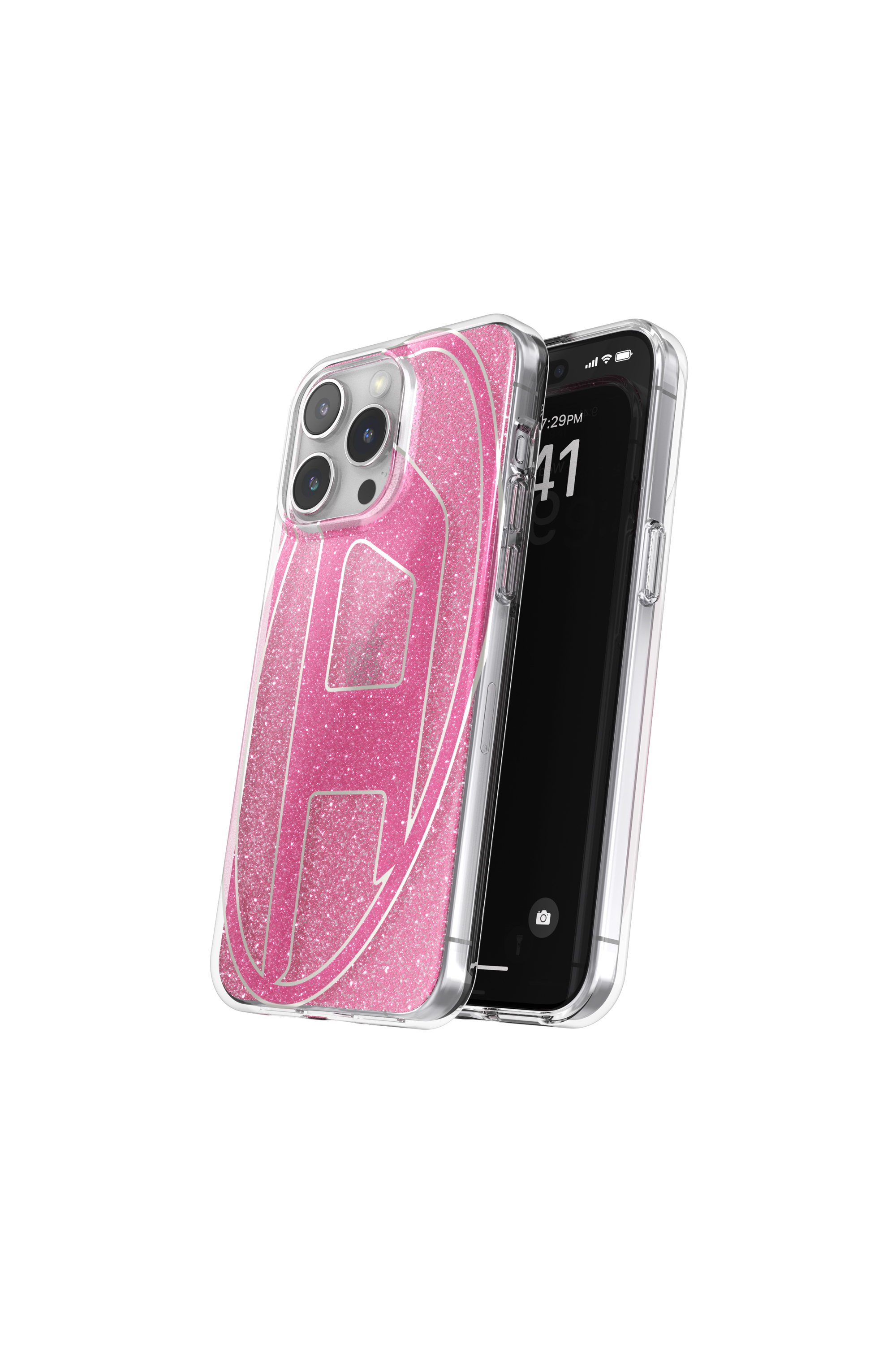 Diesel - 60037 AOP CASE, Coque glitter pur iP 15 Pro Max Mixte in Rose - 3