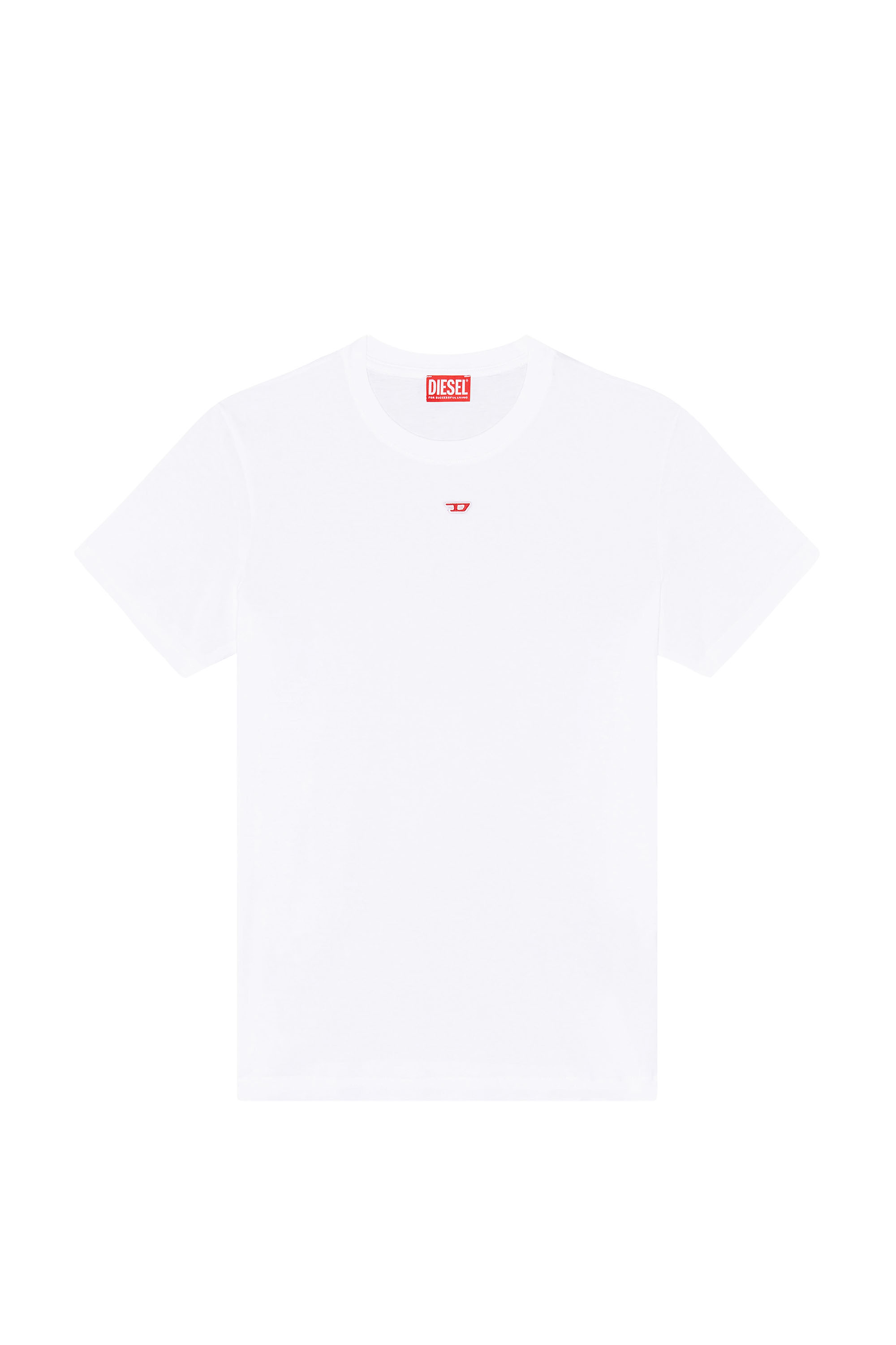 Diesel - T-DIEGOR-D, T-shirt avec empiècement D Homme in Blanc - 2