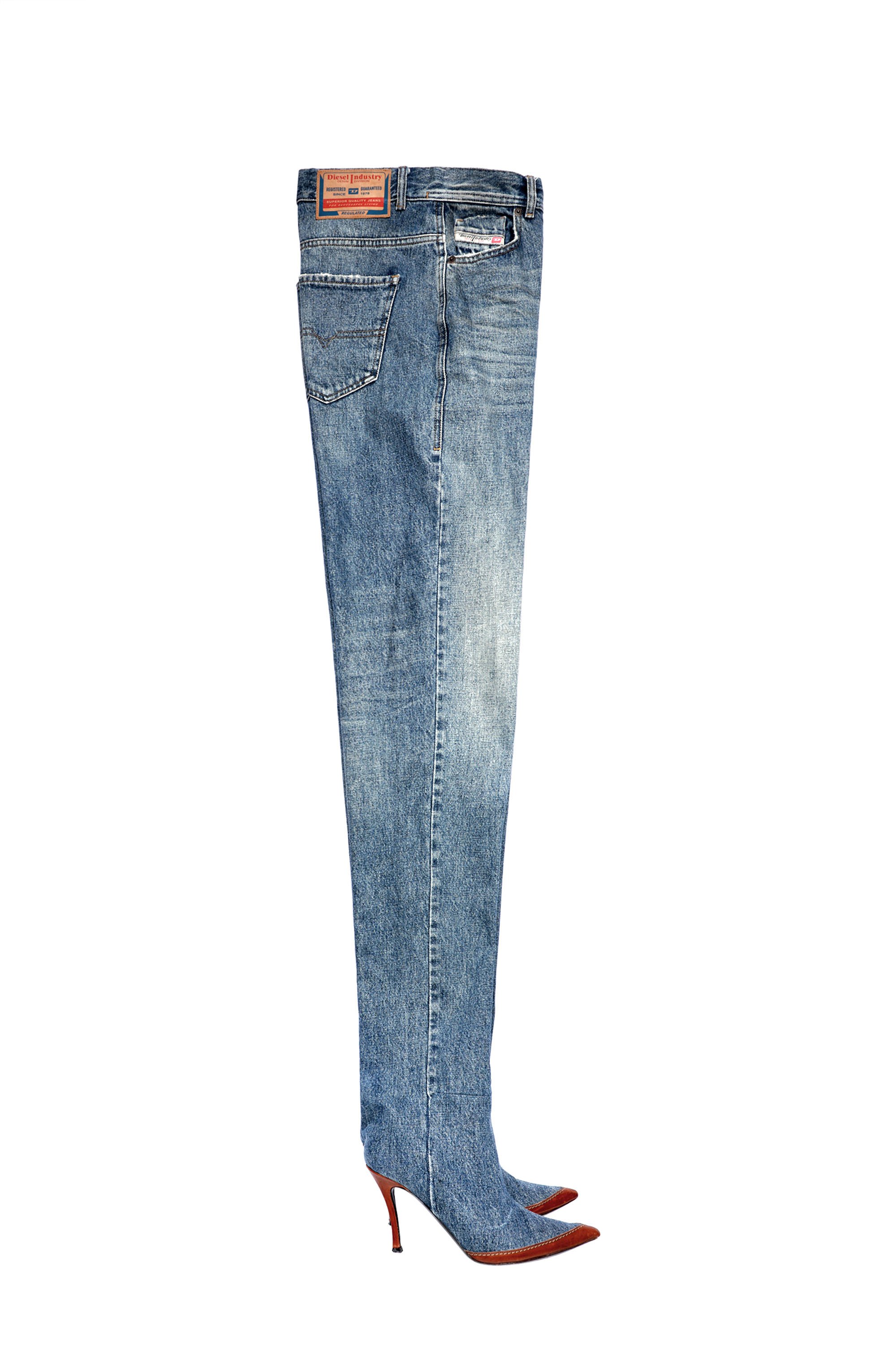 Diesel - Straight Jeans 1956 D-Tulip 007A7, Bleu moyen - Image 1
