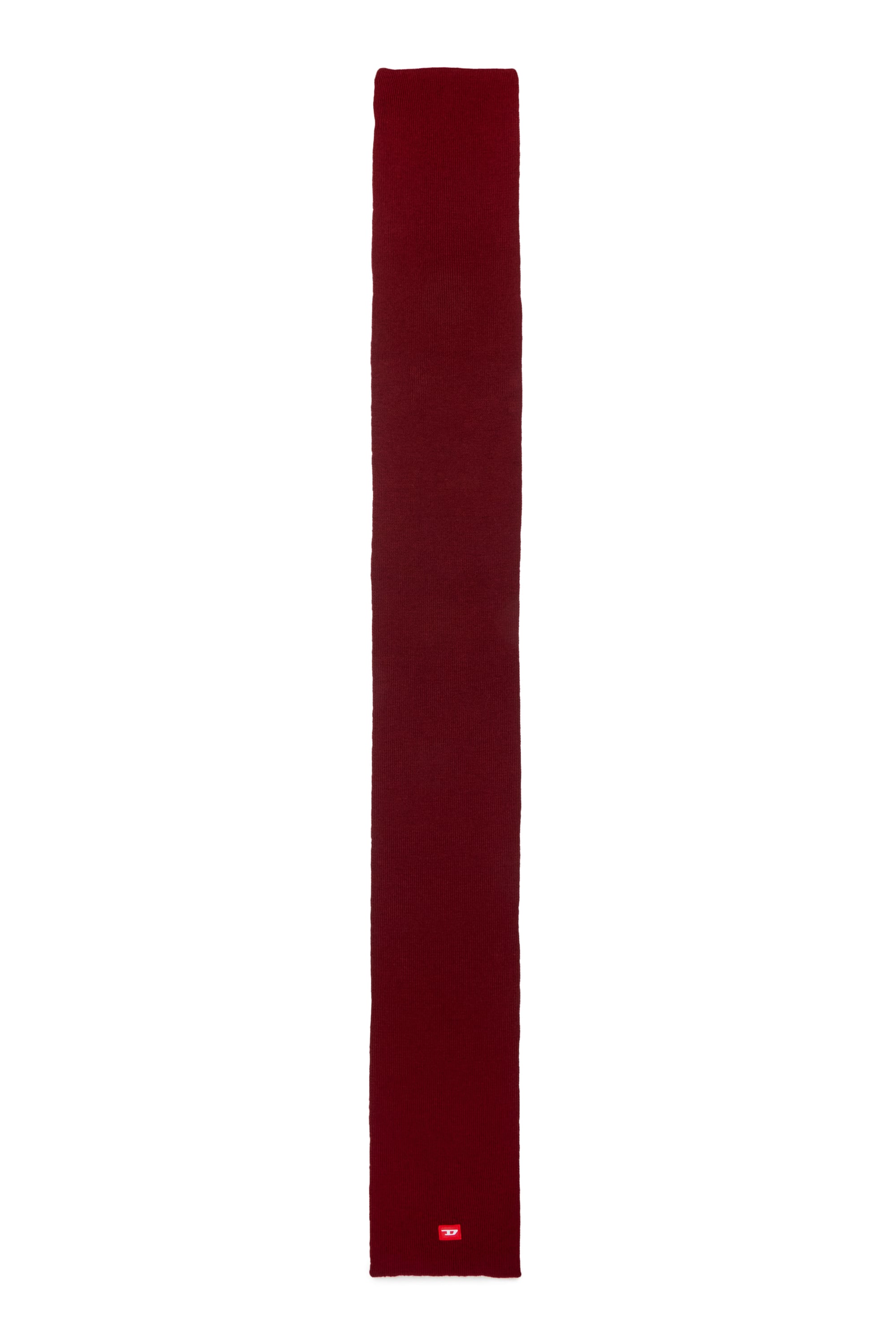 Diesel - RLOT, &Eacute;charpe en m&eacute;lange de laine avec patch logo D Mixte in Rouge - 2