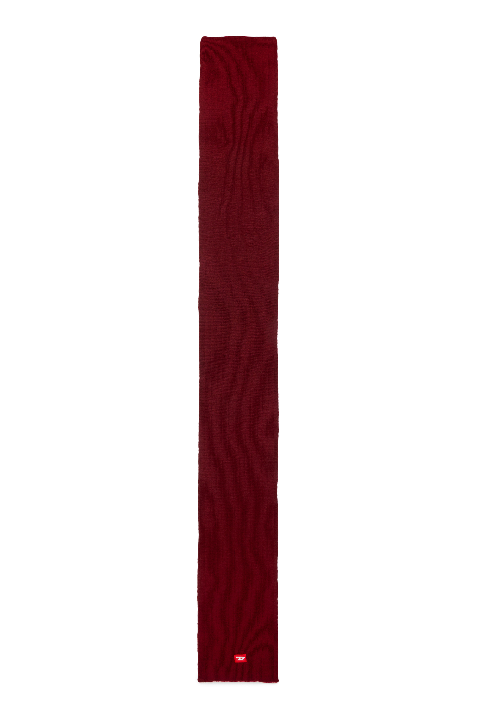 Diesel - RLOT, &Eacute;charpe en m&eacute;lange de laine avec patch logo D Mixte in Rouge - 2