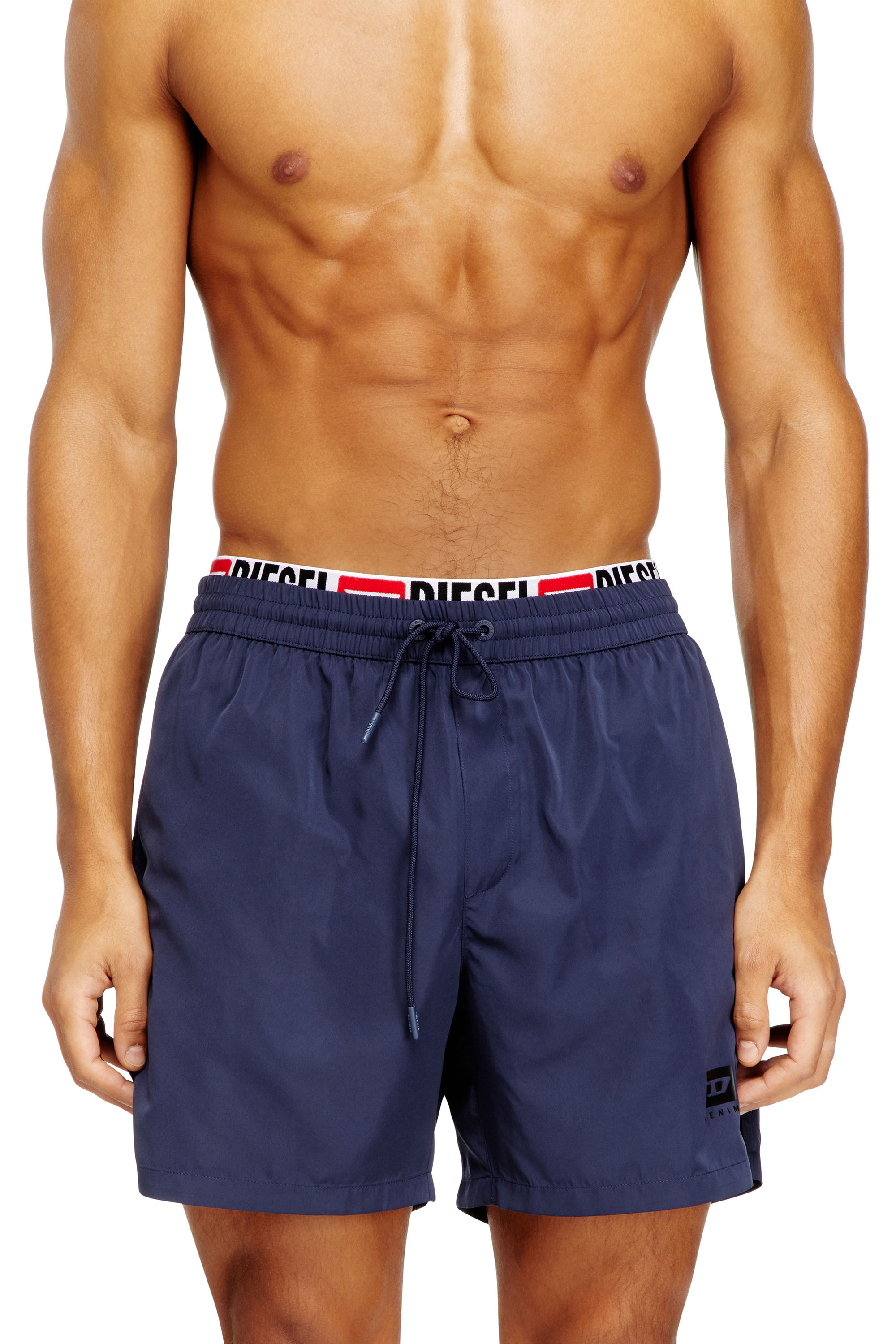 Diesel - VISPER-41-D-CORE, Short de bain mi-long avec imprimé logo Homme in Bleu - 2
