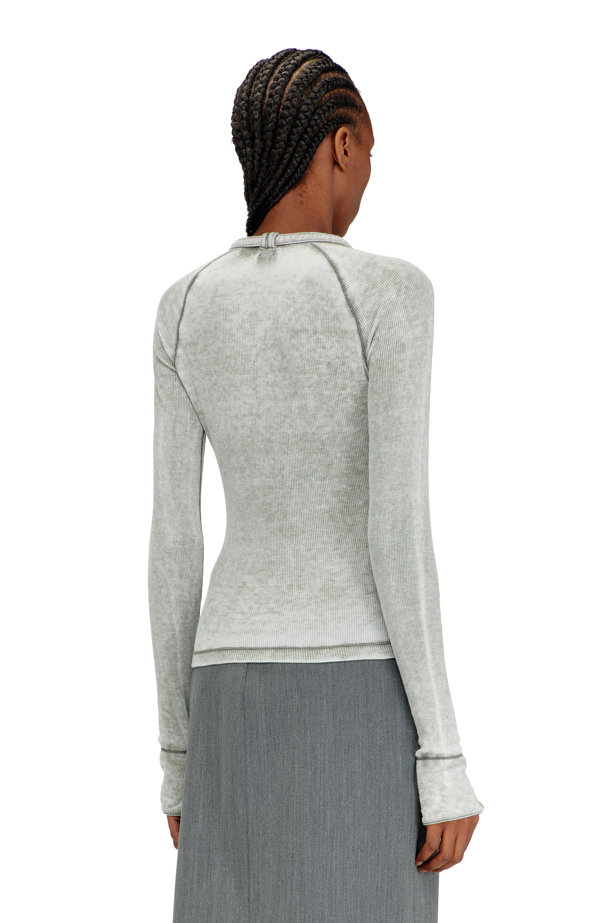 Diesel - T-ECLA, Haut en jersey c&ocirc;tel&eacute; avec sangle de cou style biker Femme in ToBeDefined - 4