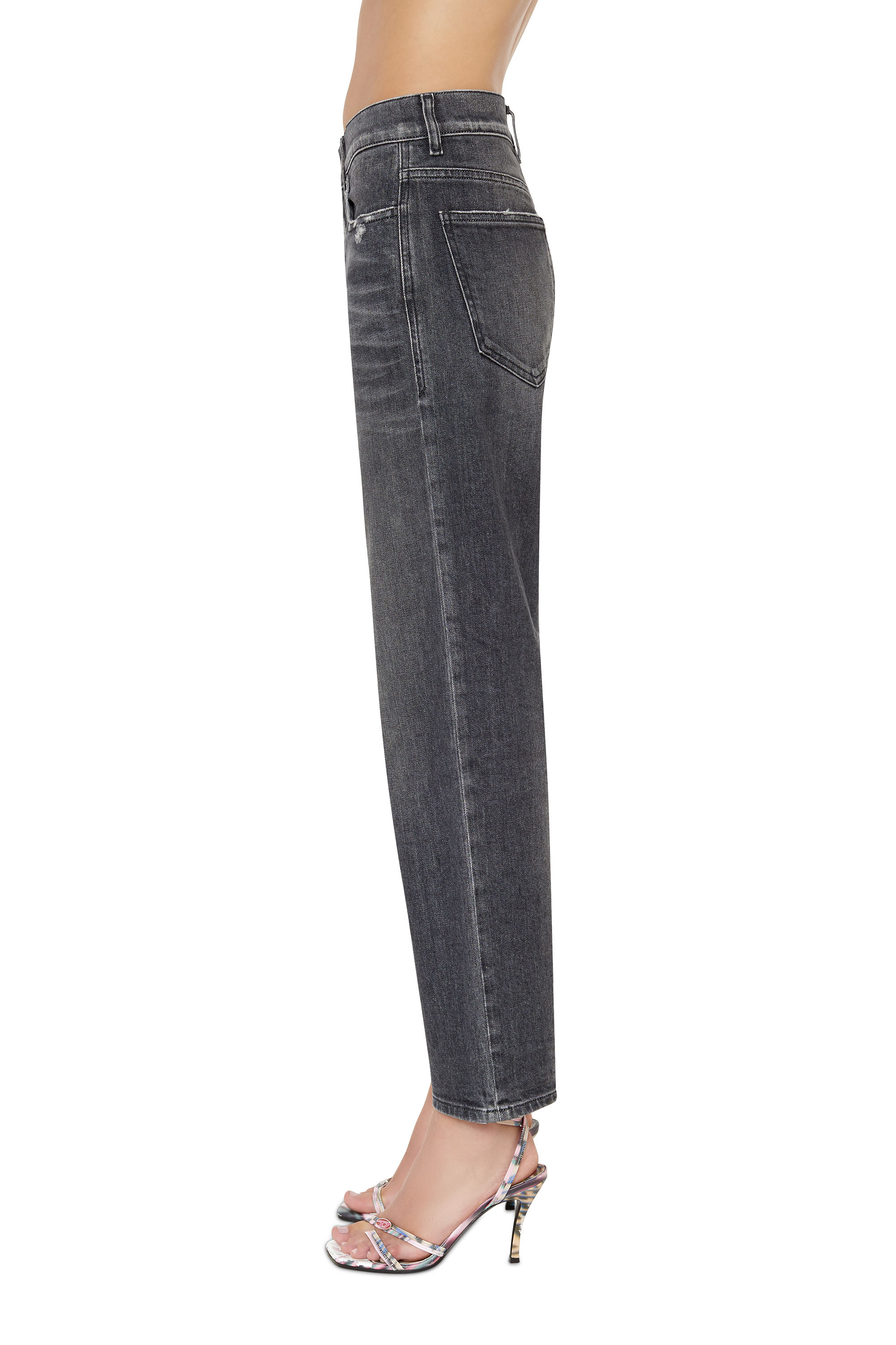 Diesel - 2016 D-Air 09E46 Boyfriend Jeans, Noir/Gris foncé - Image 4