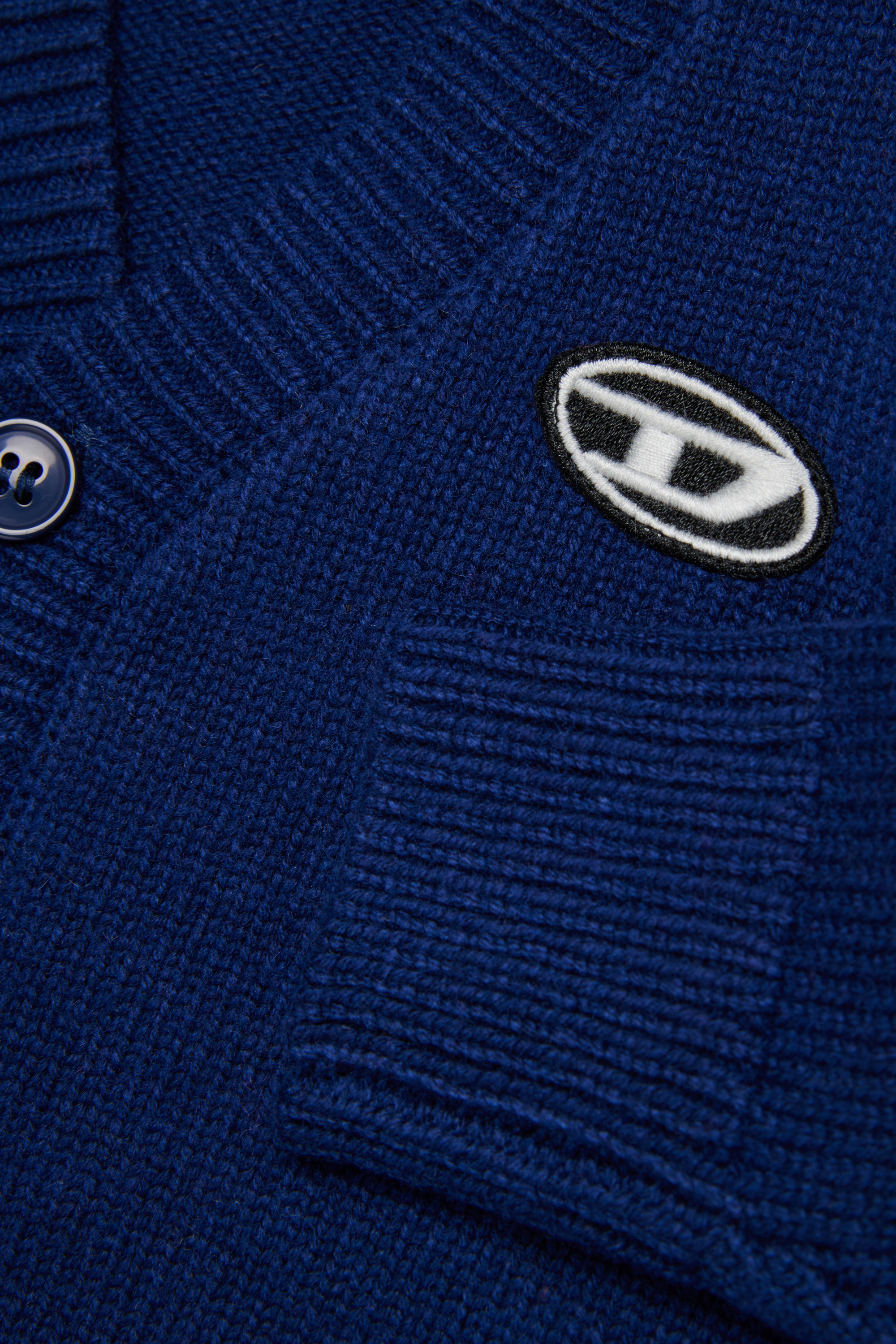 Diesel - KLONCARDIGANB, Cardigan en mélange de laine Mixte in Bleu - 4