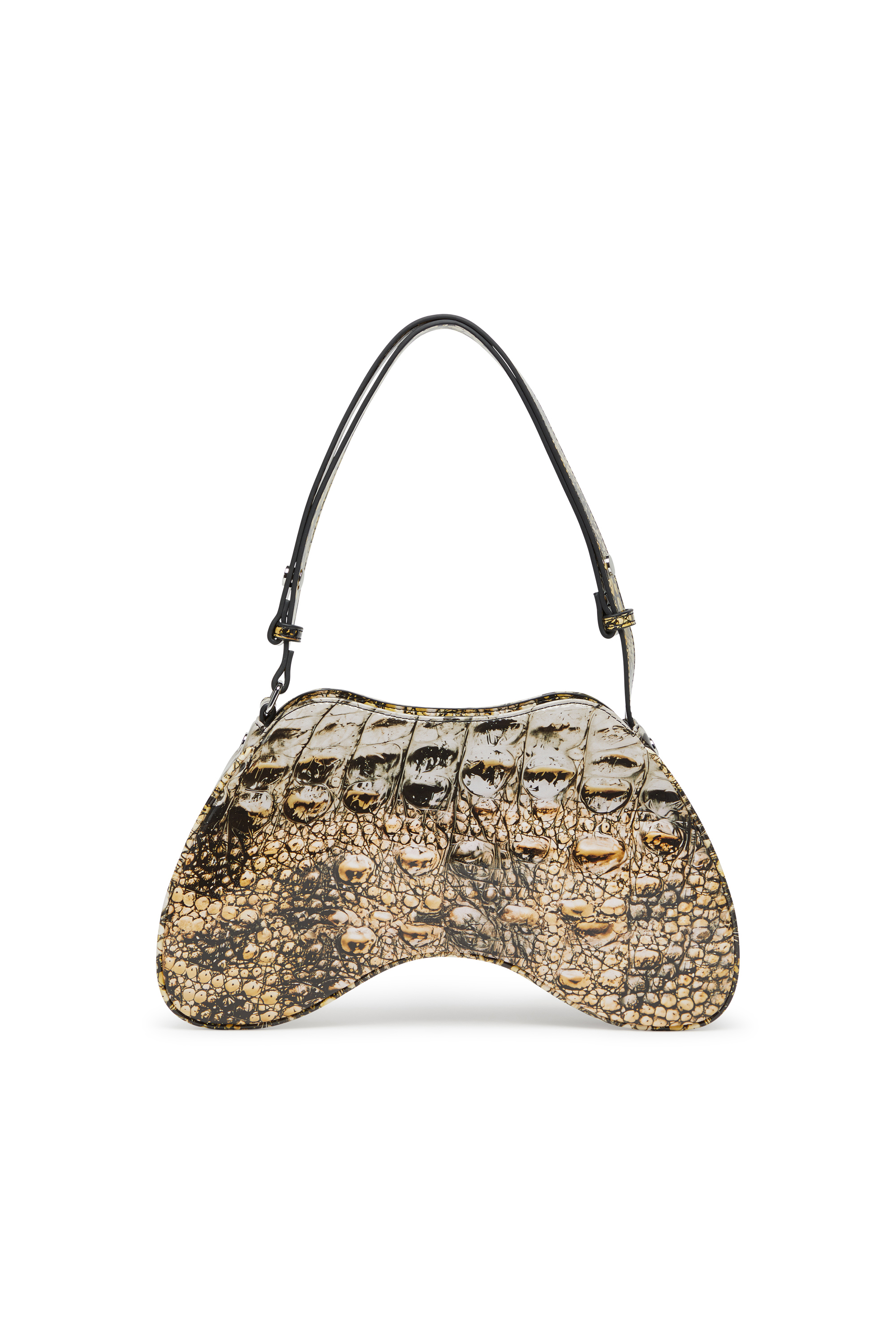 Diesel - PLAY SHOULDER, Play-Sac à bandoulière brillant Femme in Jaune - 2