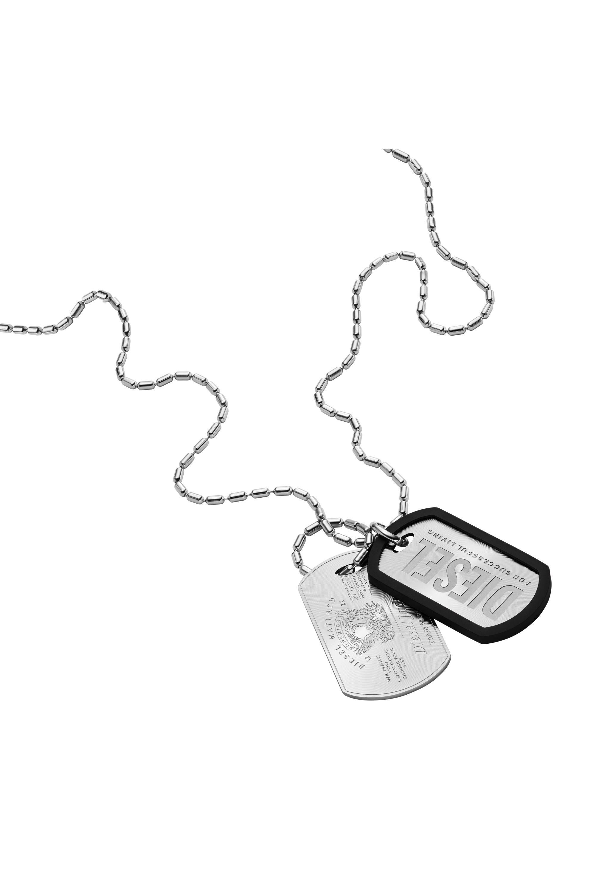 Diesel - DX1553040 JEWEL, Collier Dog Tag en acier inoxydable Mixte in Gris argenté - 1